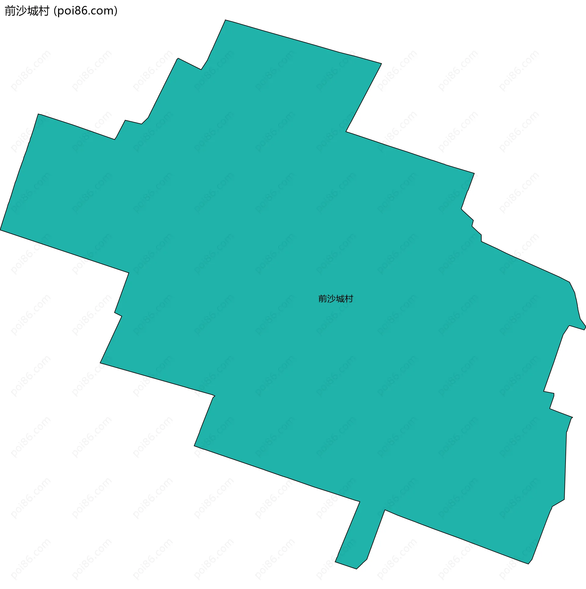 前沙城村边界地图