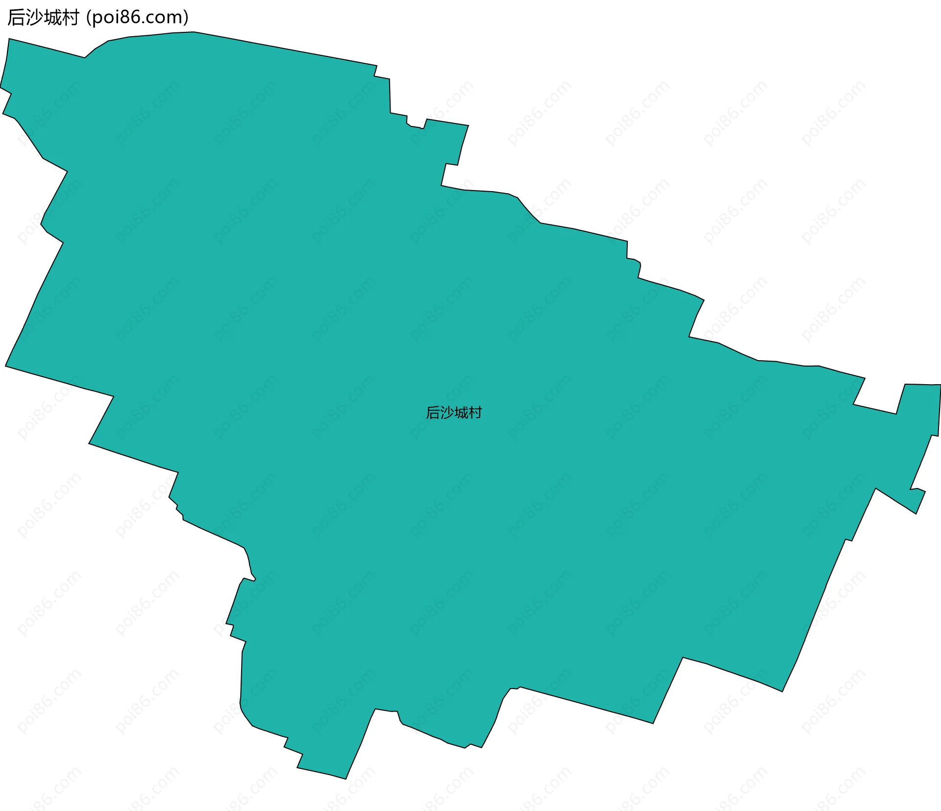 后沙城村边界地图