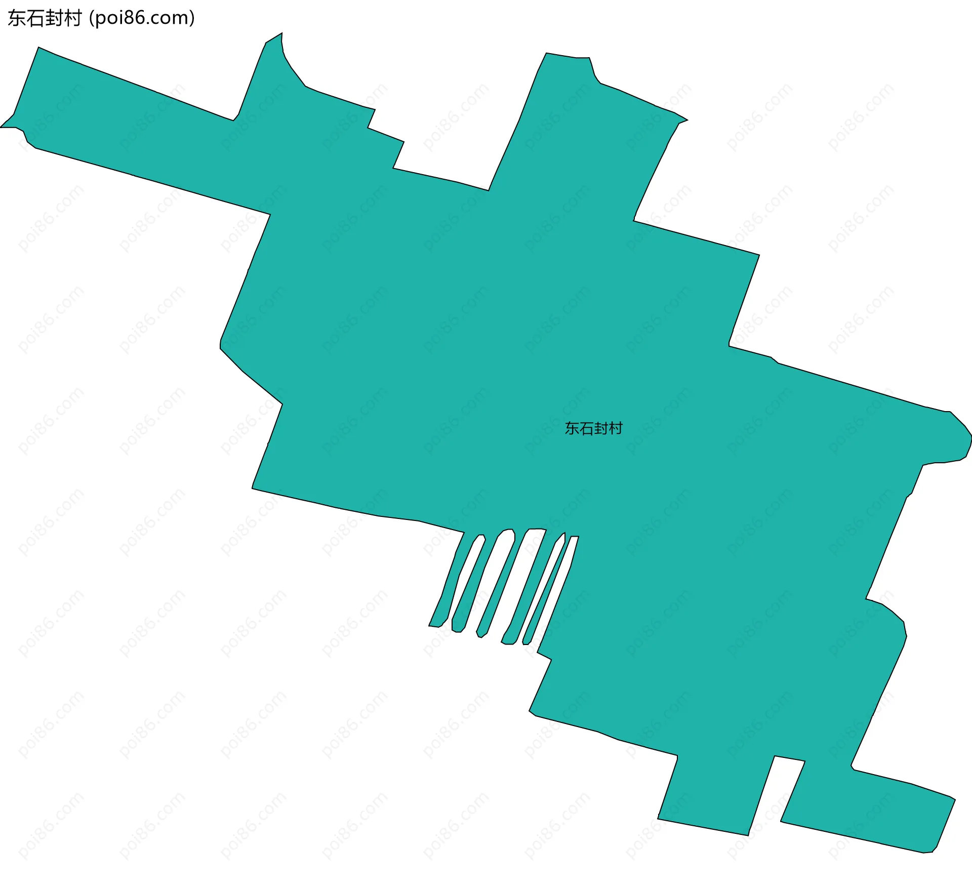 东石封村边界地图