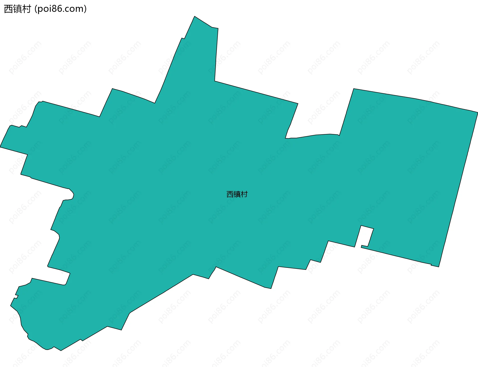 西镇村边界地图