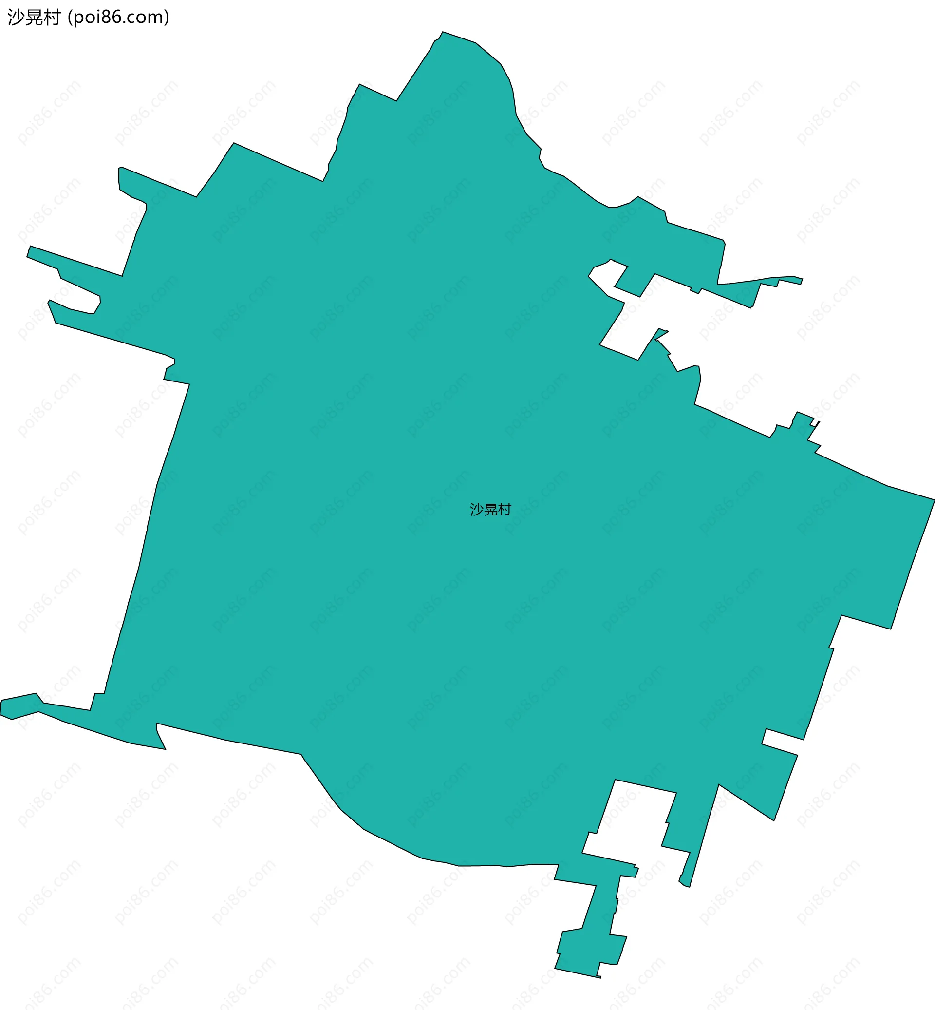 沙晃村边界地图