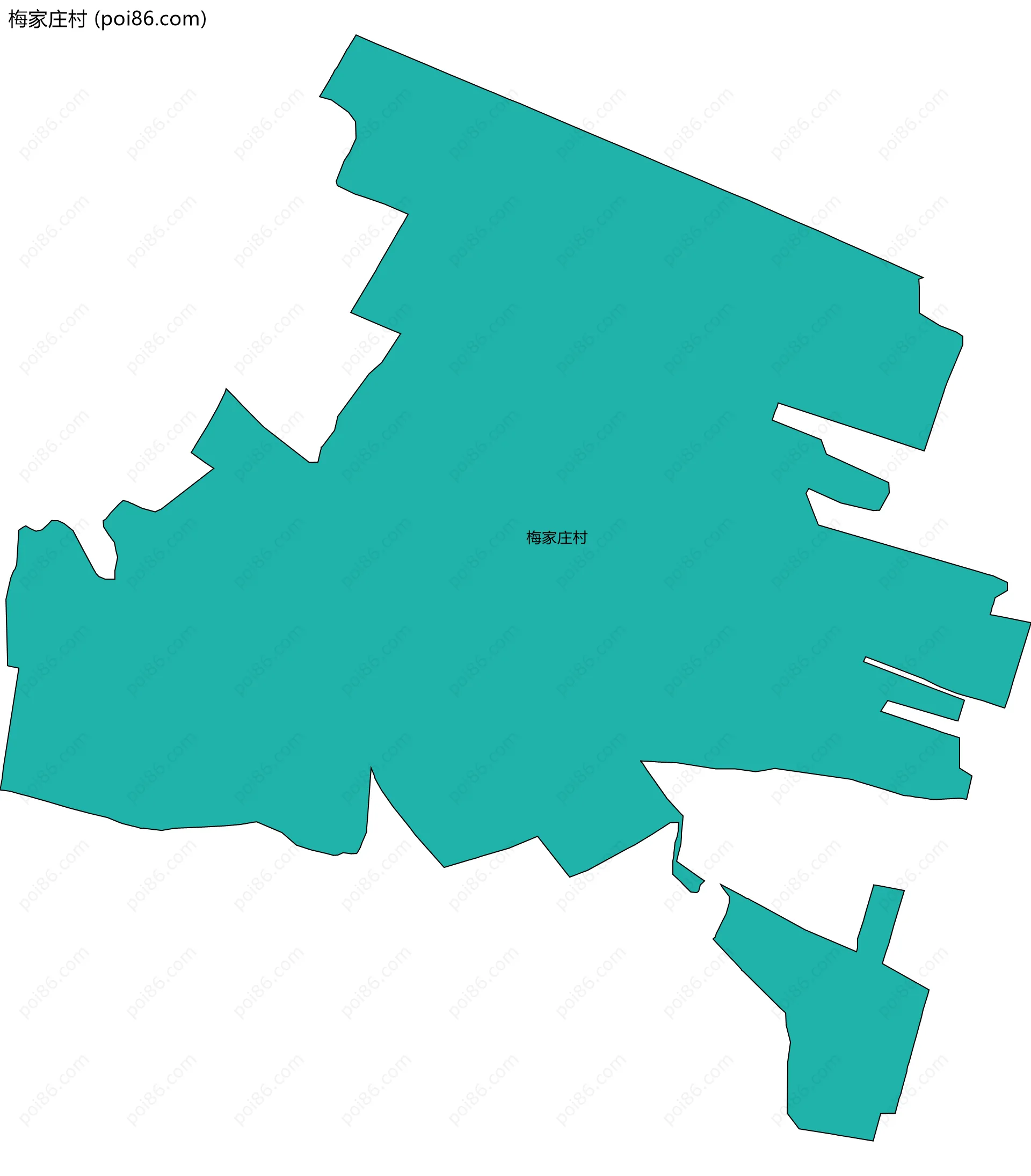 梅家庄村边界地图