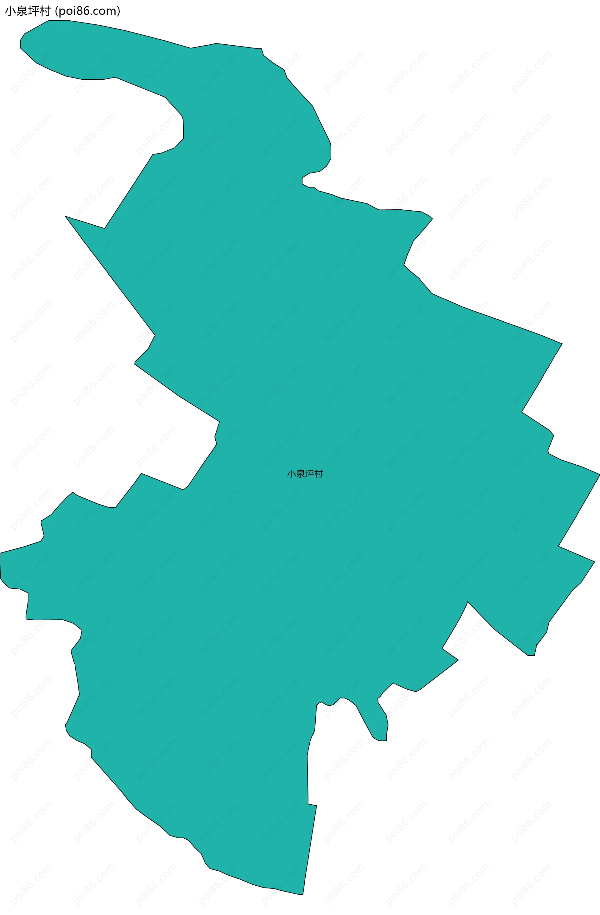 小泉坪村边界地图