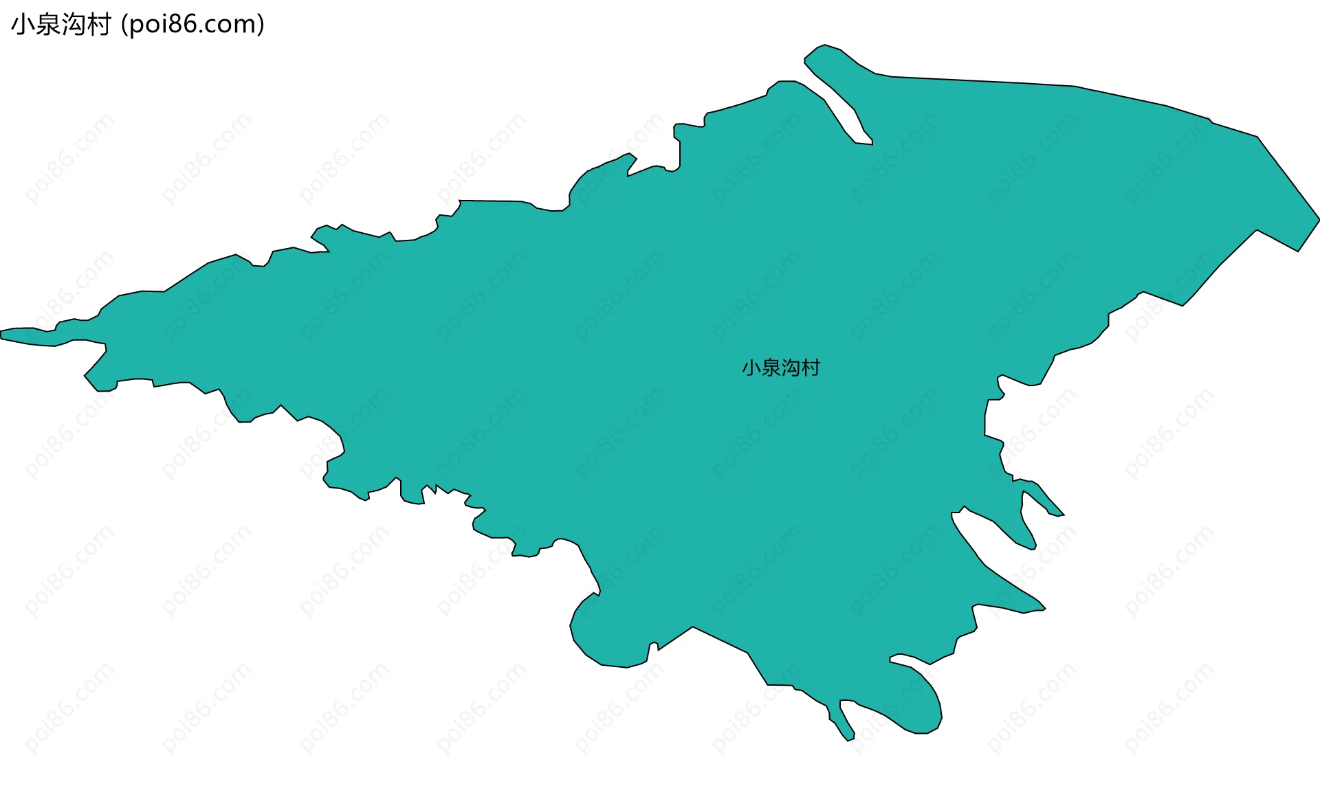 小泉沟村边界地图