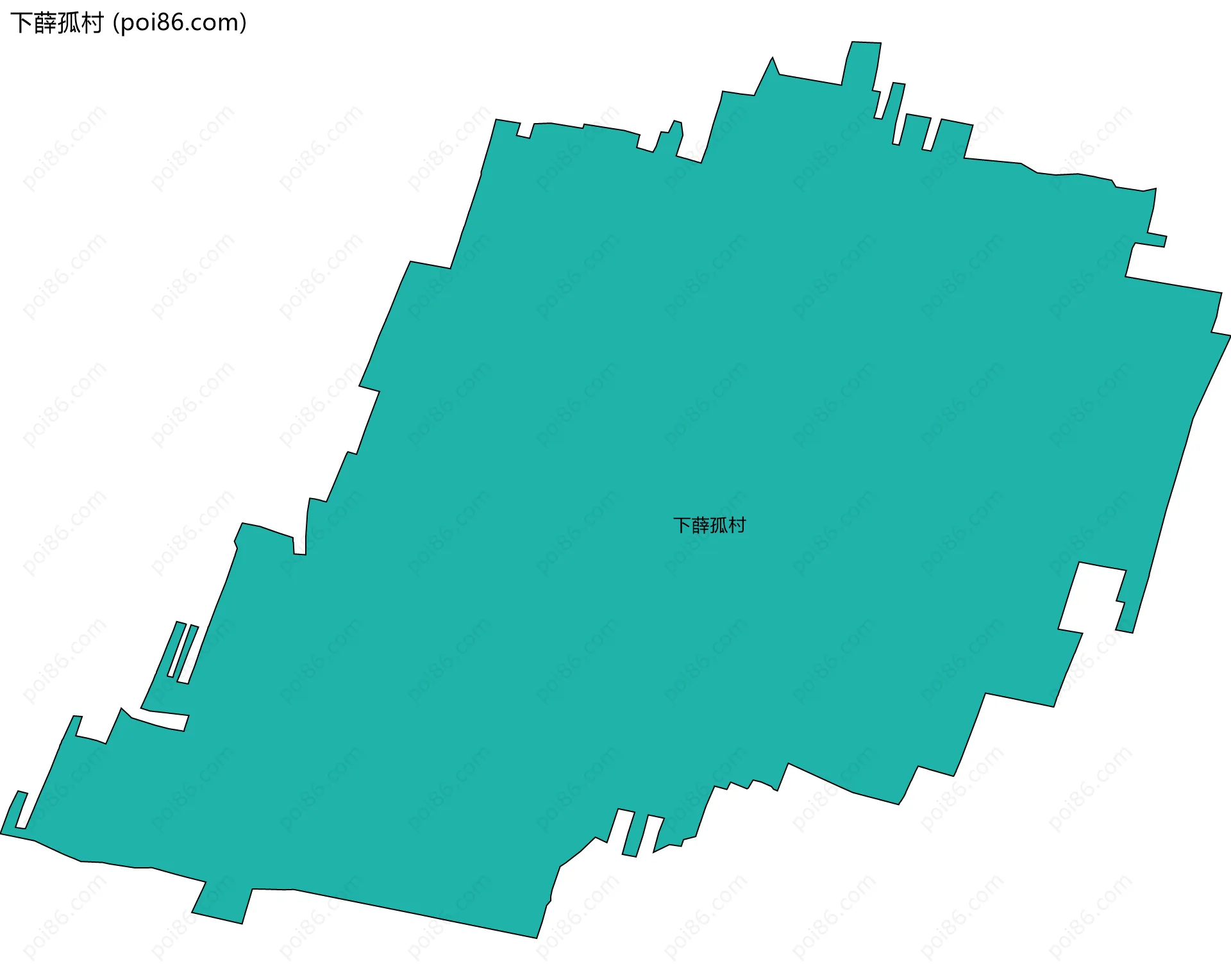 下薛孤村边界地图