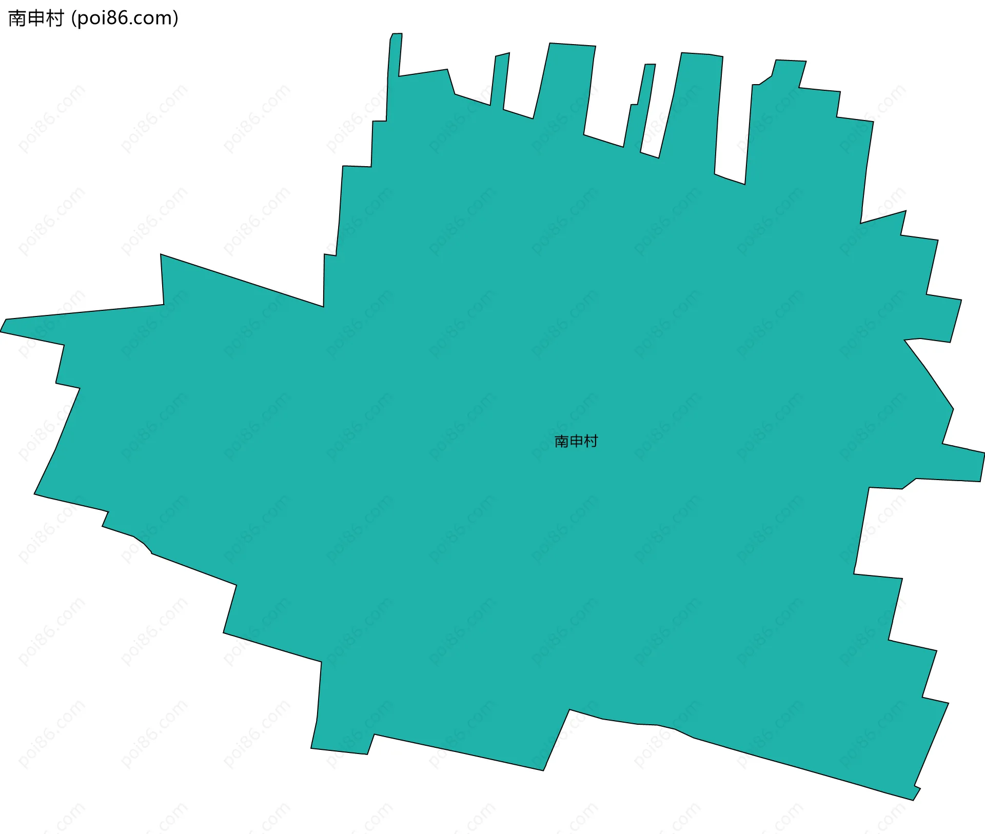 南申村边界地图