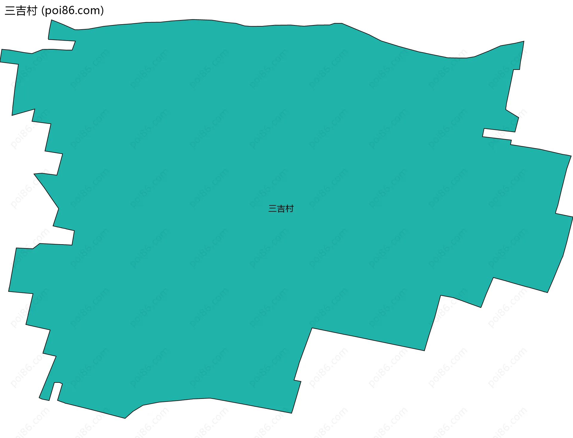 三吉村边界地图