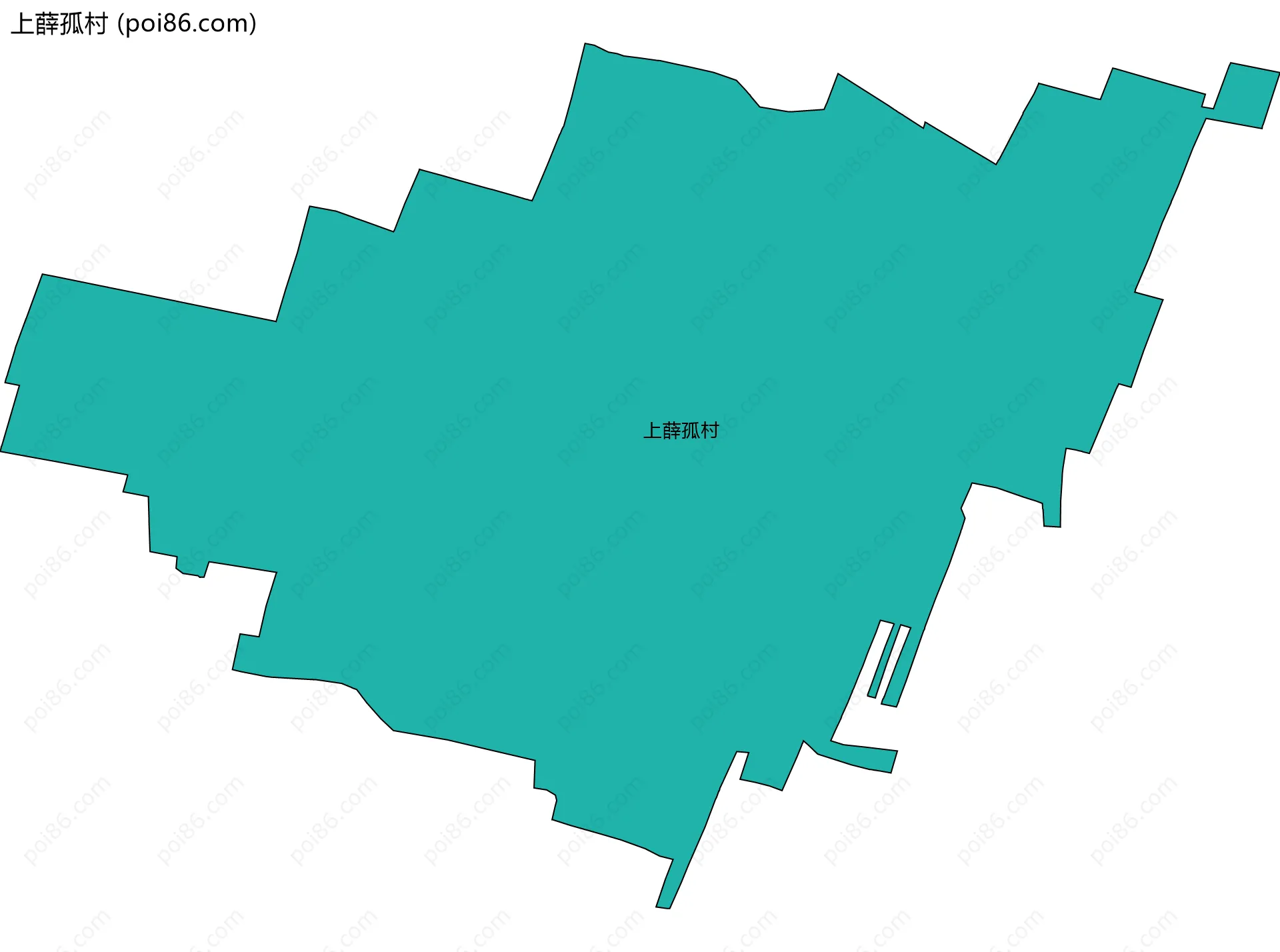 上薛孤村边界地图
