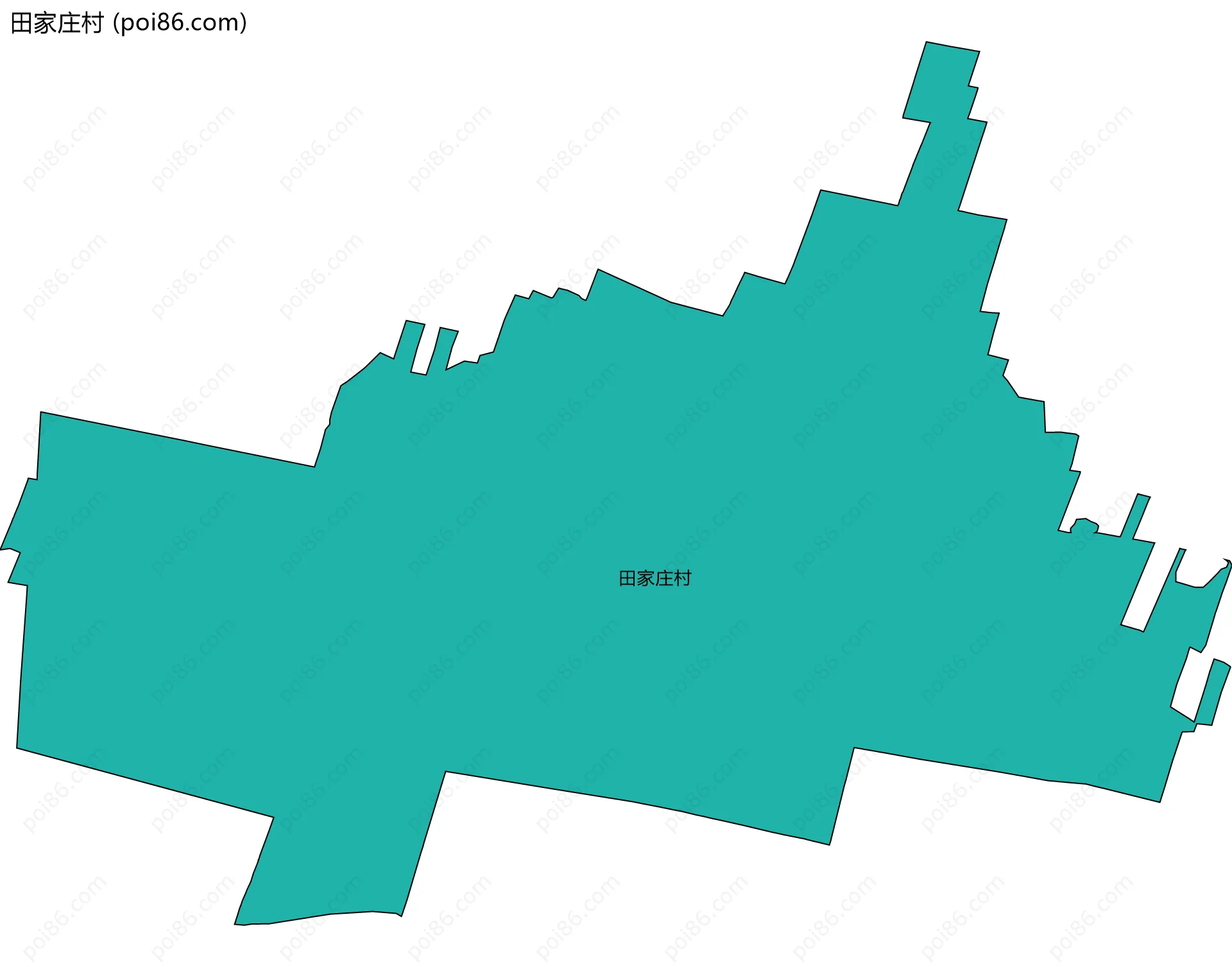 田家庄村边界地图