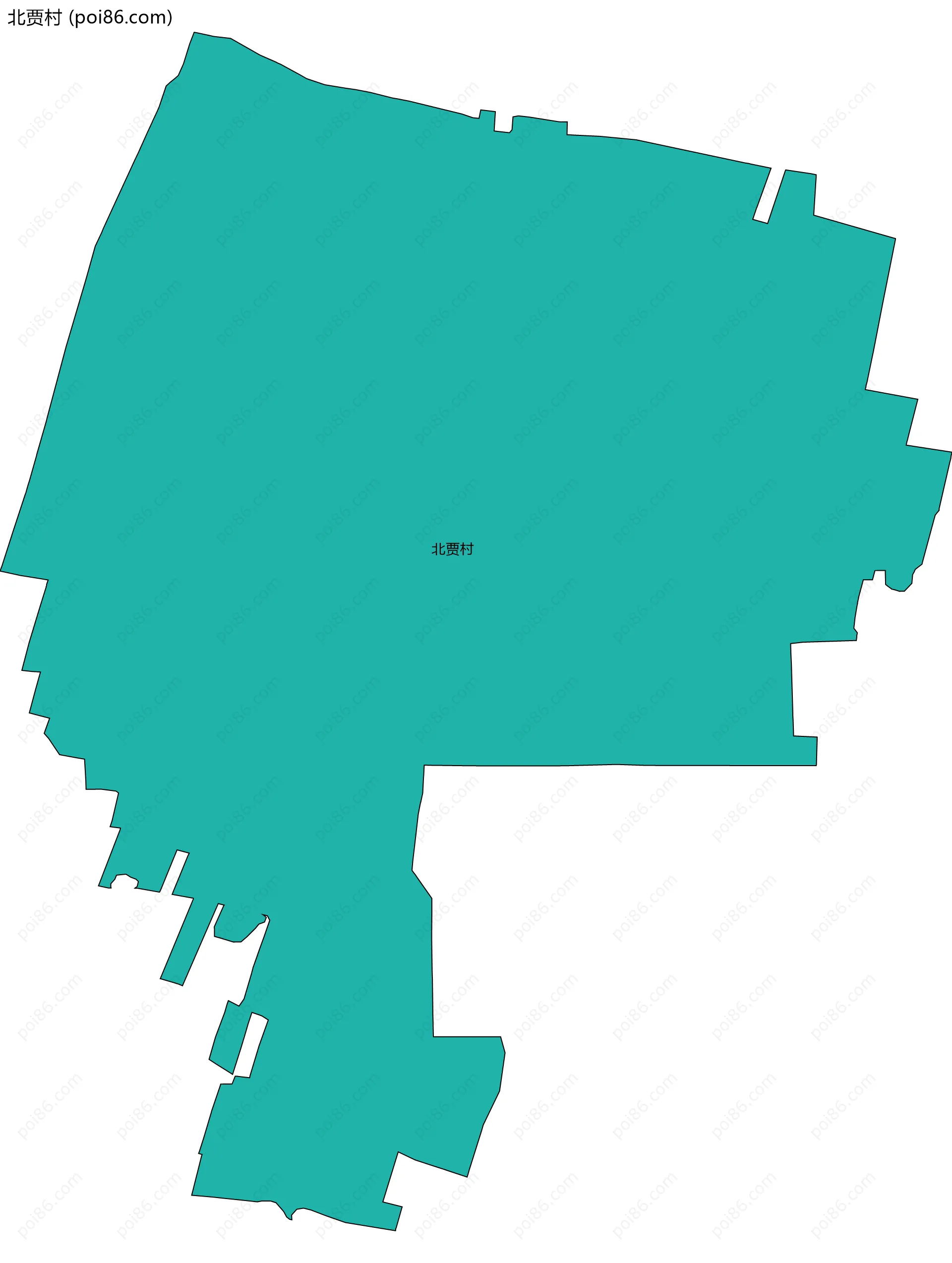 北贾村边界地图