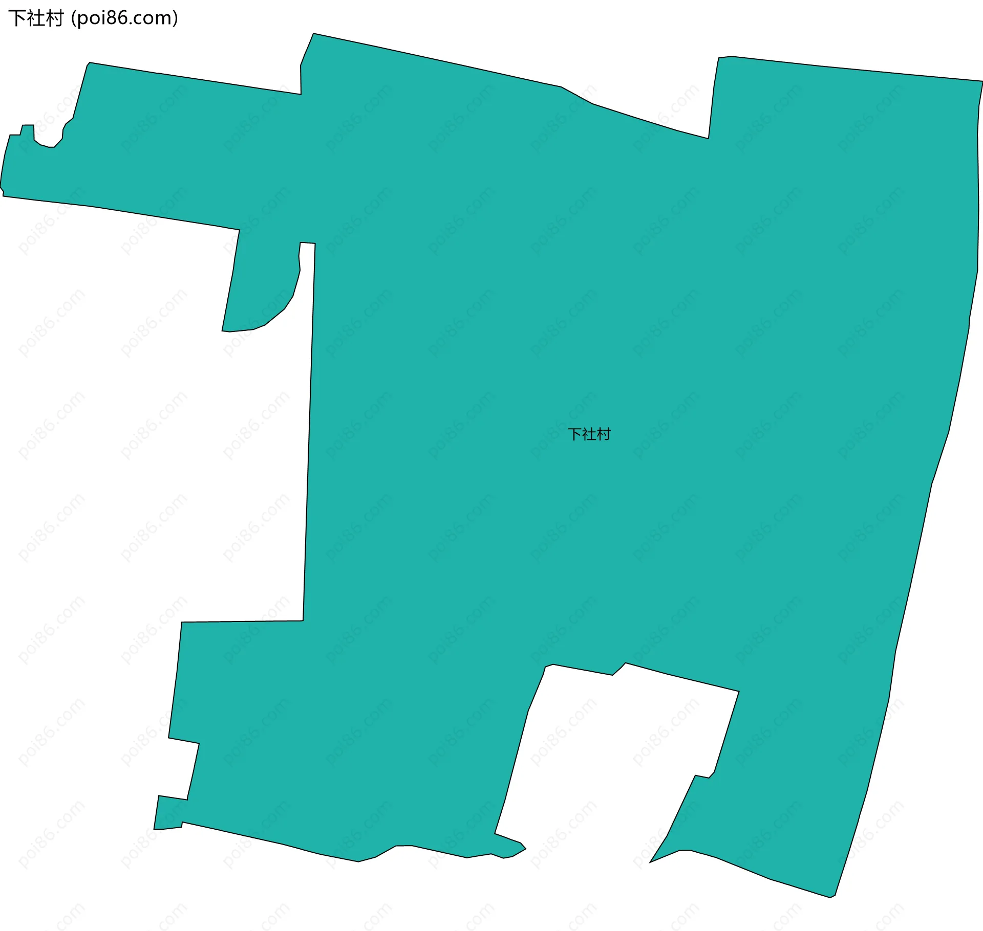 下社村边界地图