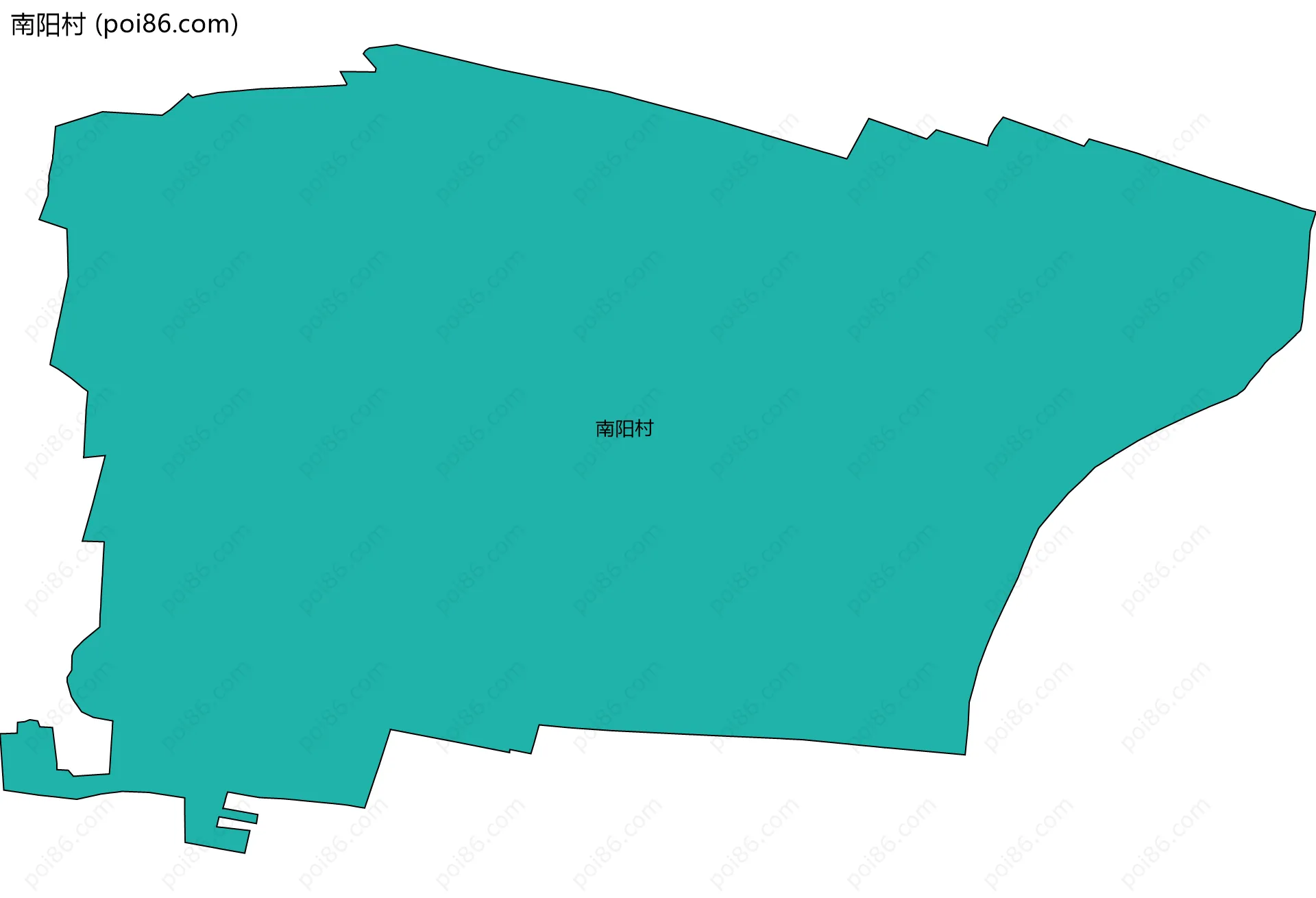 南阳村边界地图