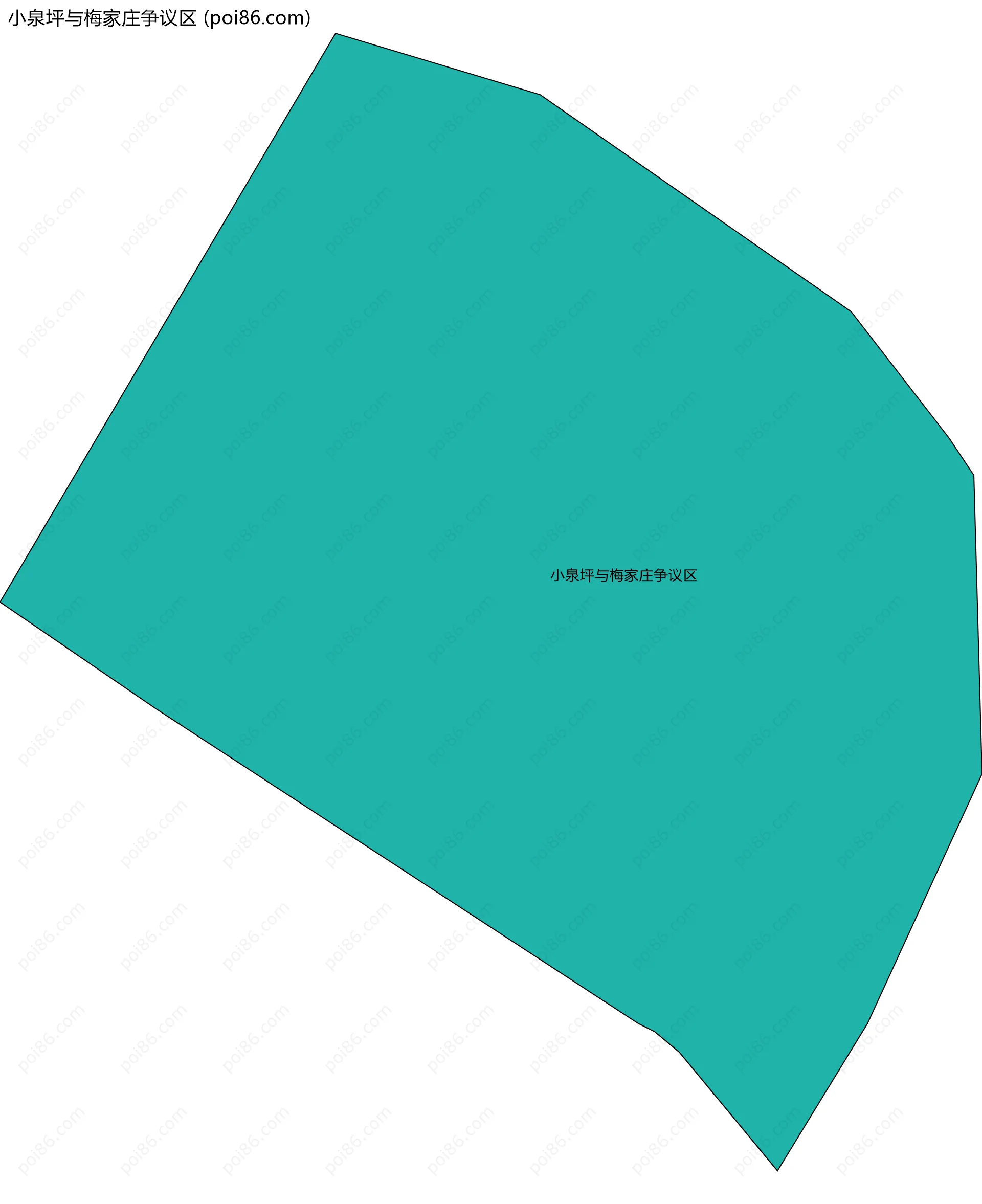 小泉坪与梅家庄争议区边界地图