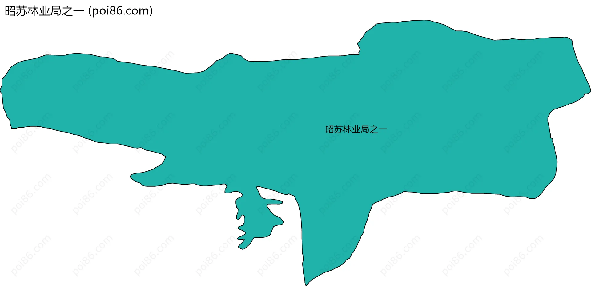 昭苏林业局之一边界地图