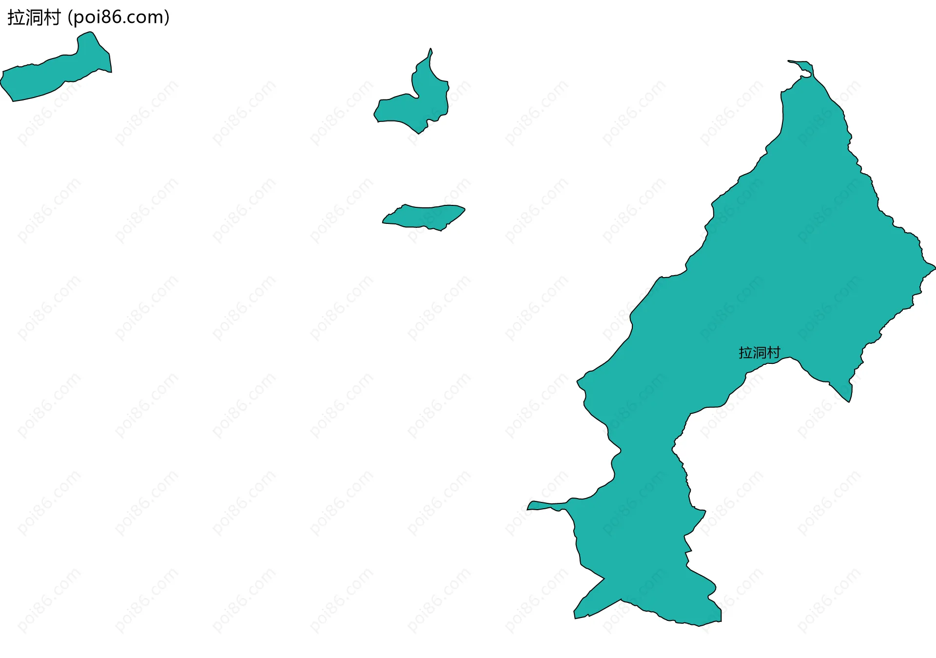 拉洞村边界地图