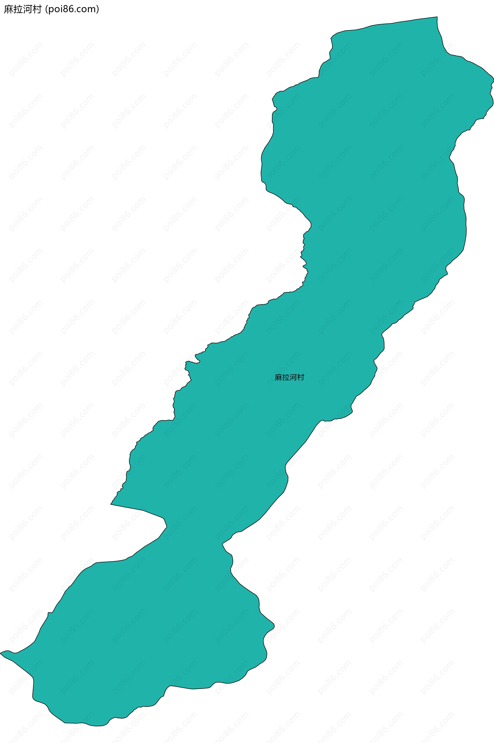 麻拉河村边界地图