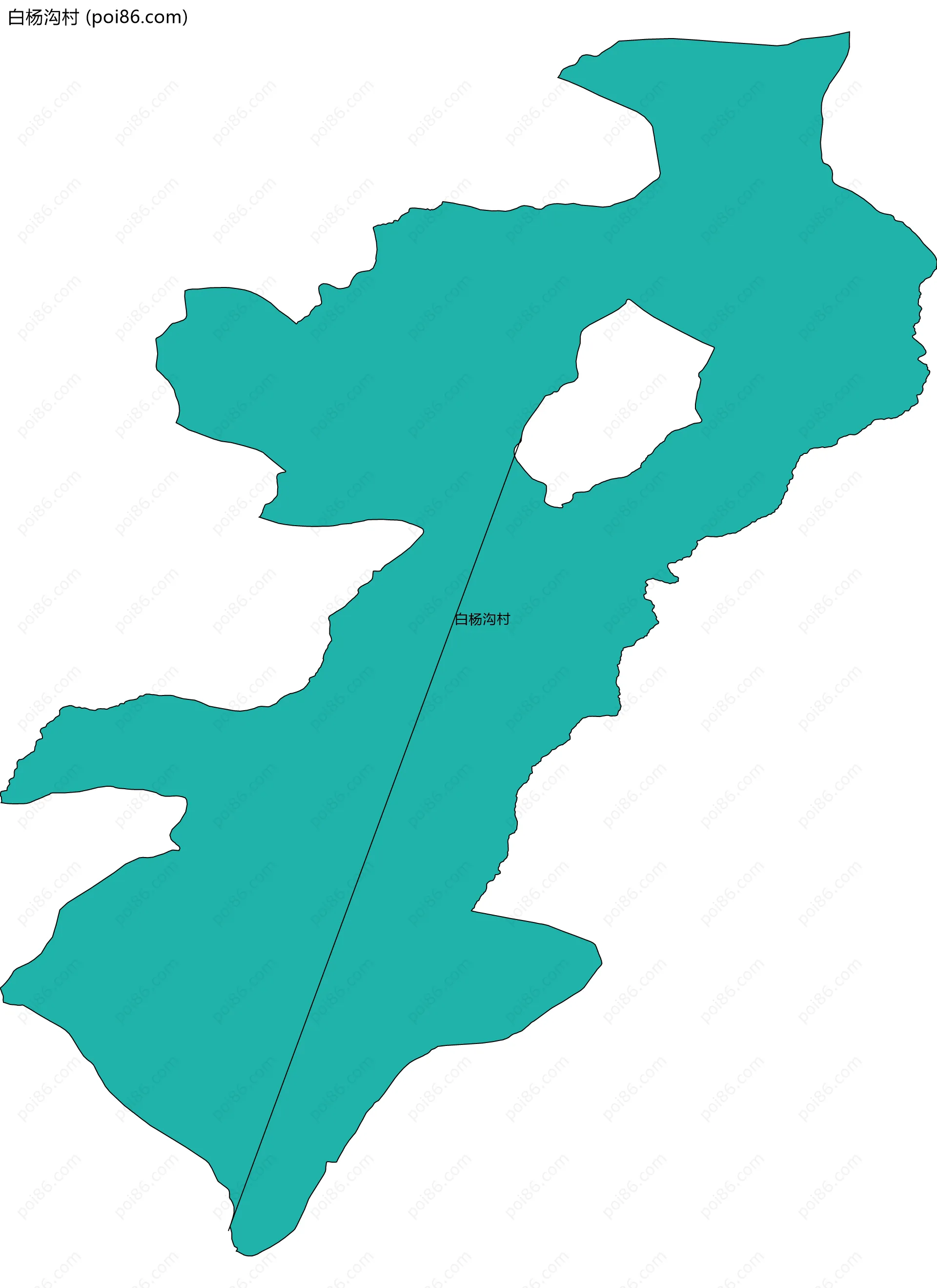 白杨沟村边界地图