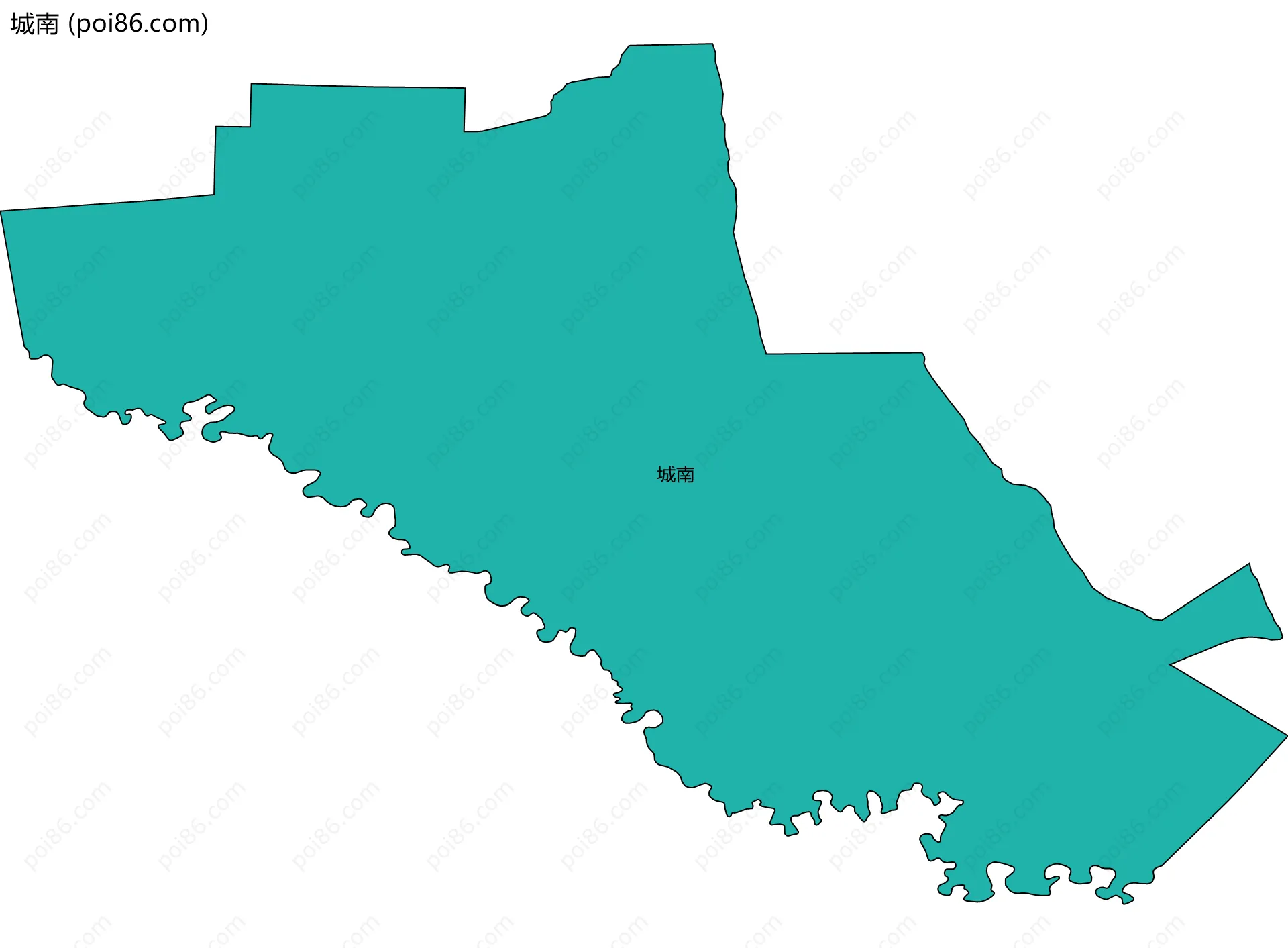 城南边界地图