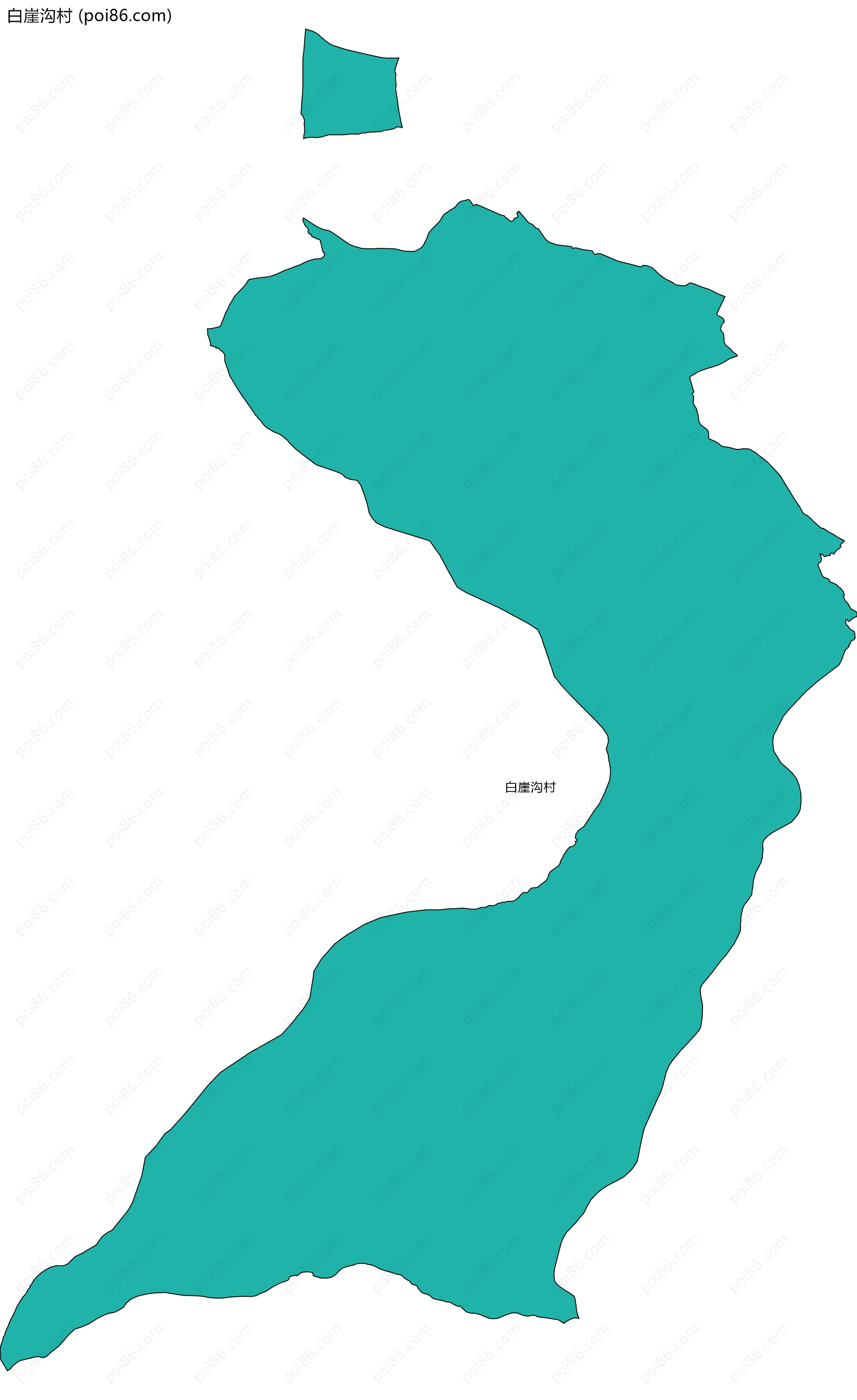 白崖沟村边界地图