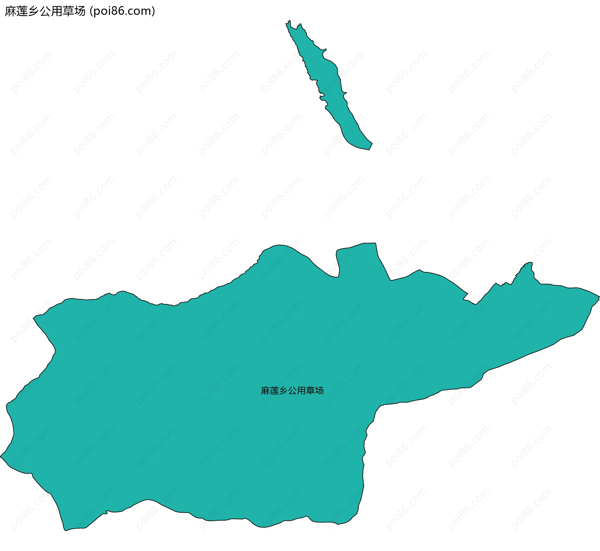 麻莲乡公用草场边界地图