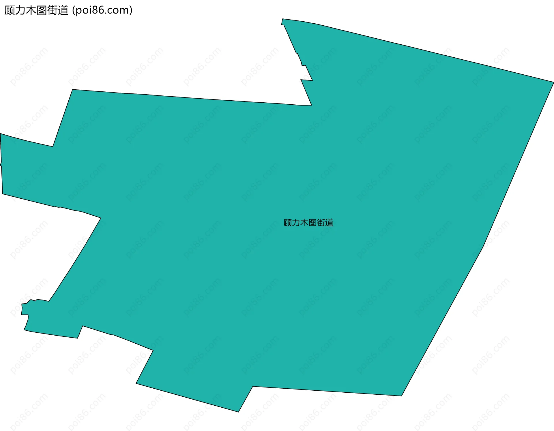 顾力木图街道边界地图