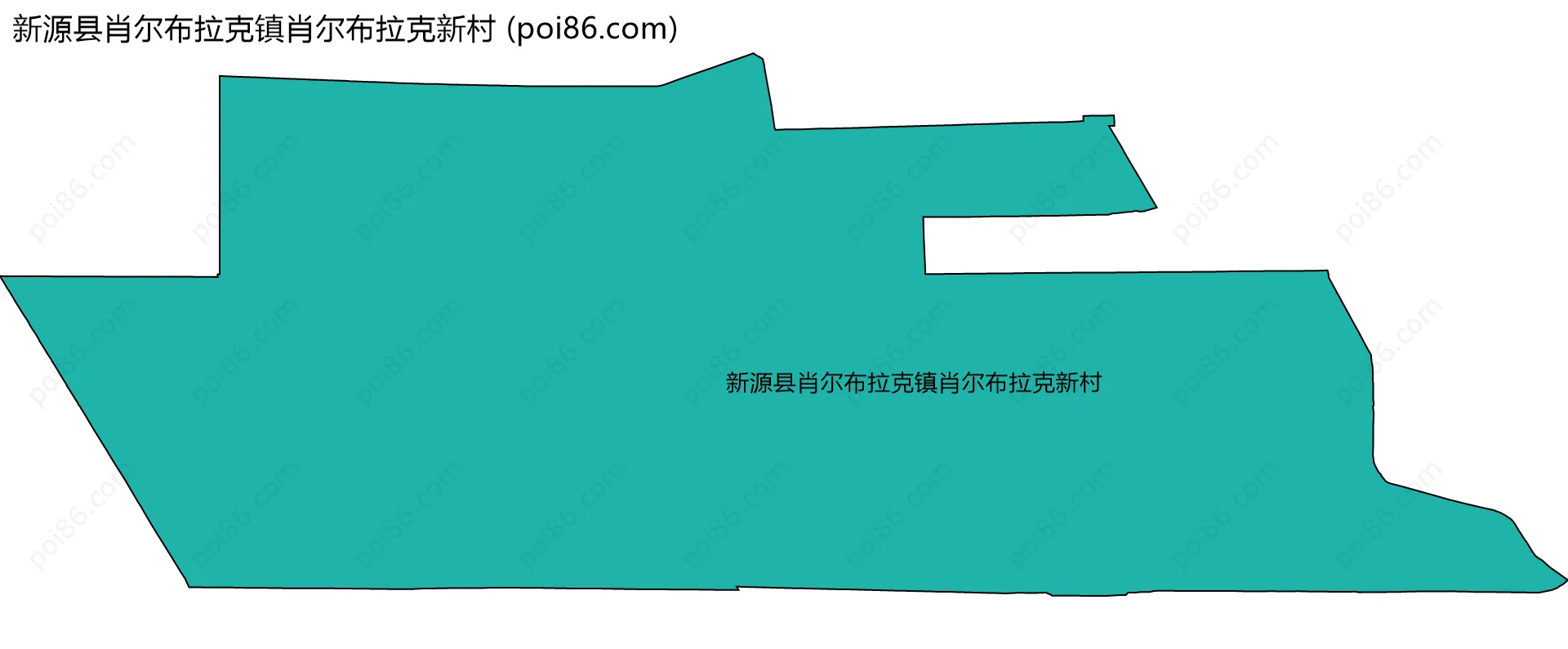 新源县肖尔布拉克镇肖尔布拉克新村边界地图