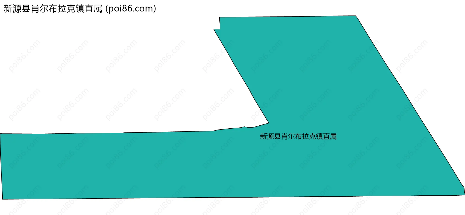 新源县肖尔布拉克镇直属边界地图