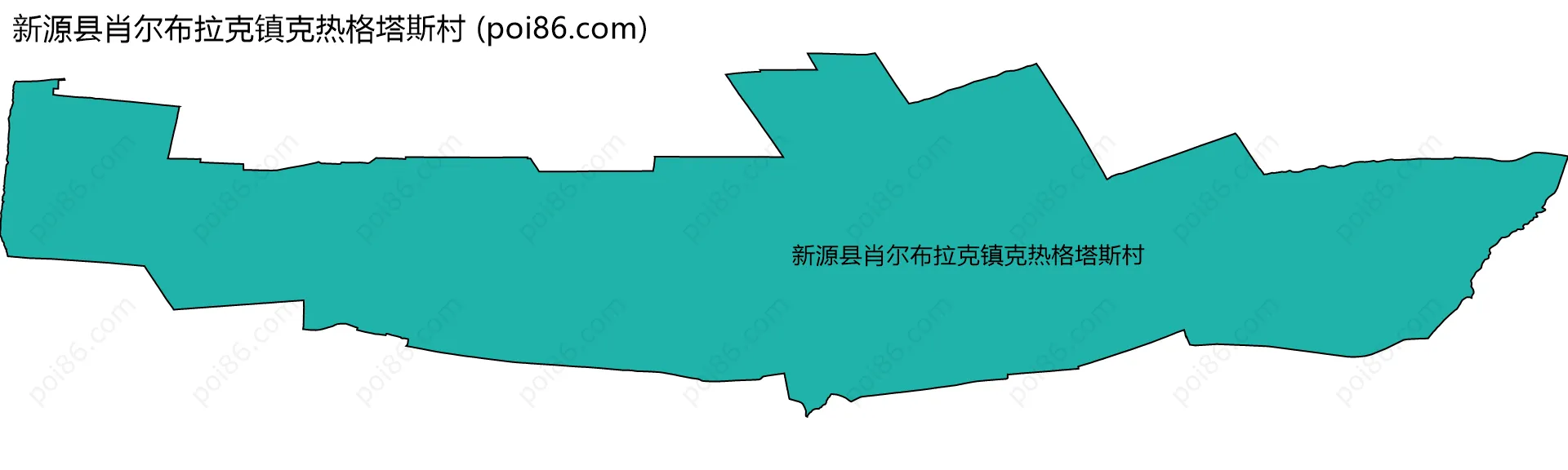 新源县肖尔布拉克镇克热格塔斯村边界地图