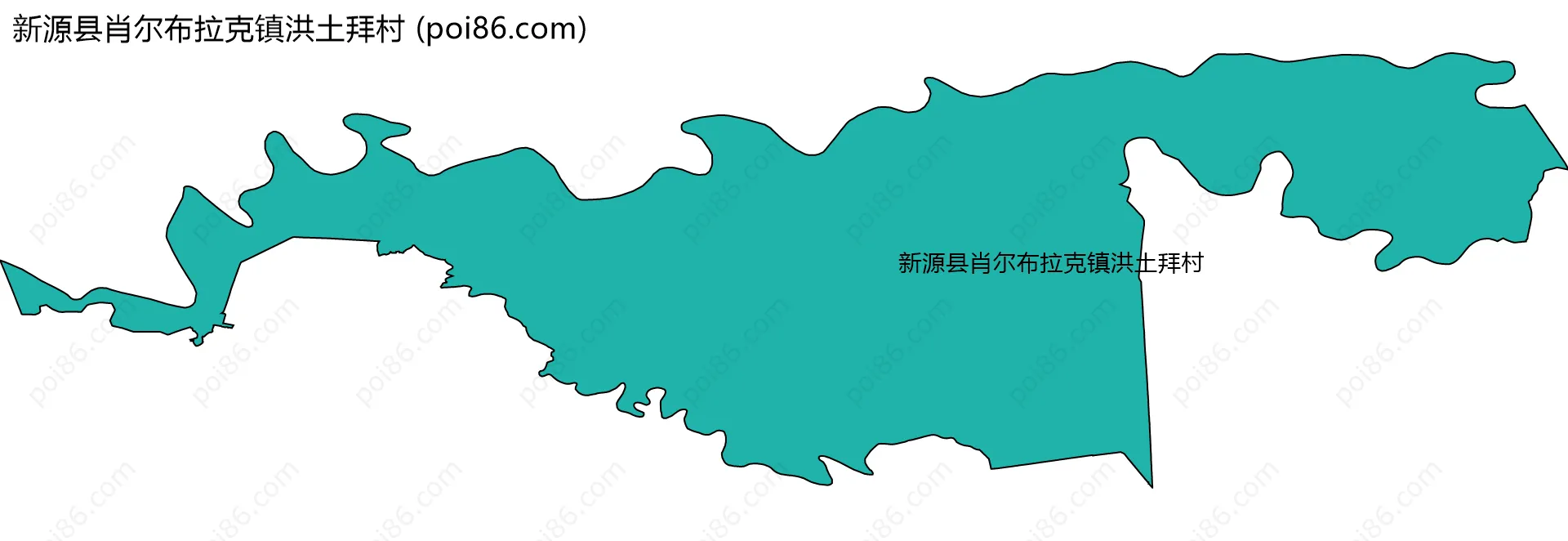 新源县肖尔布拉克镇洪土拜村边界地图