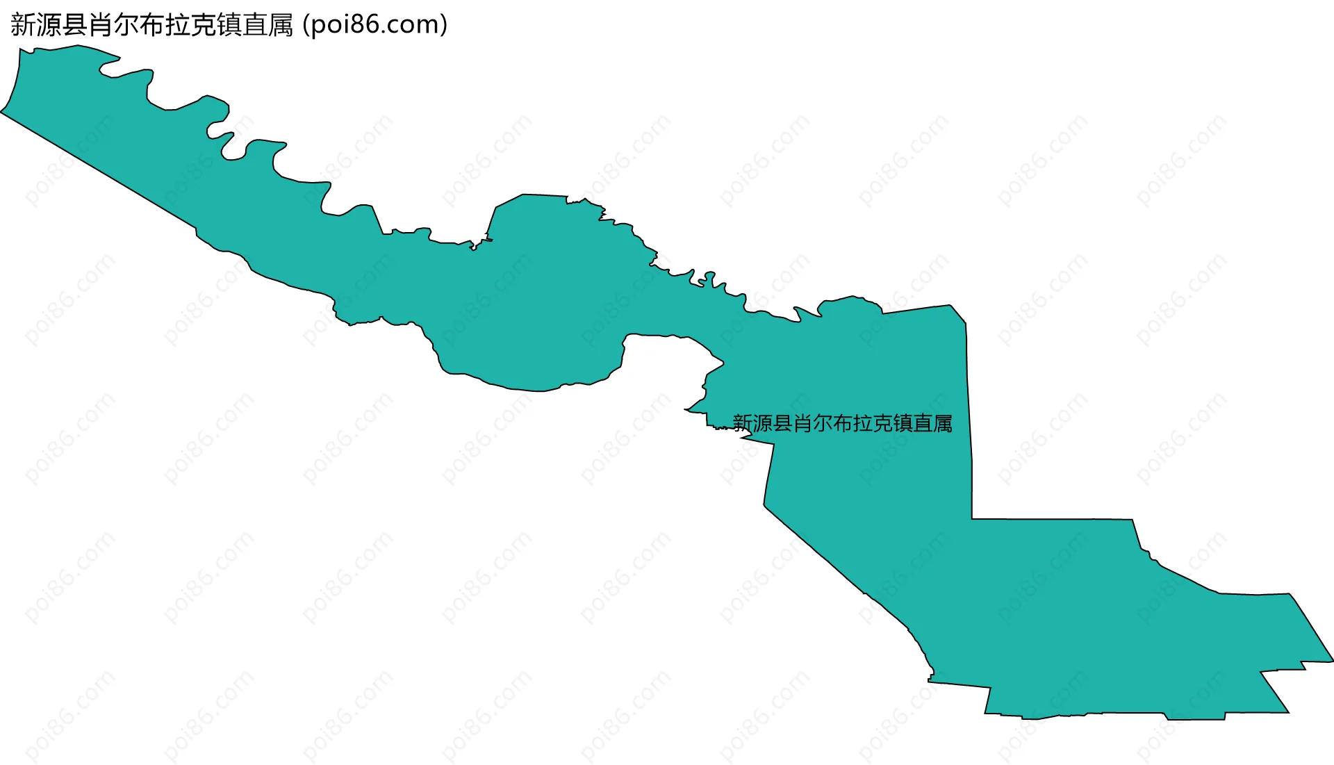 新源县肖尔布拉克镇直属边界地图