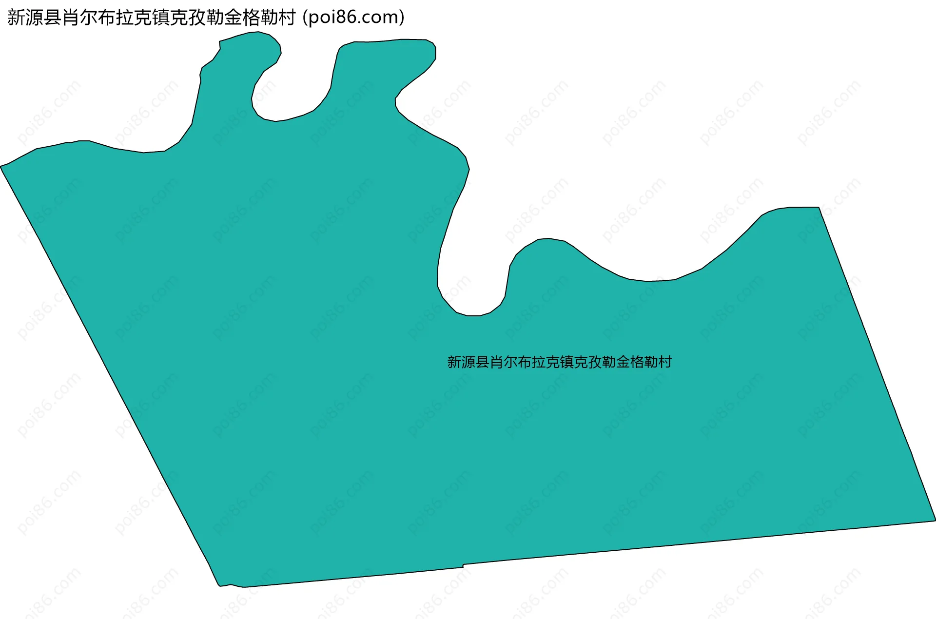 新源县肖尔布拉克镇克孜勒金格勒村边界地图