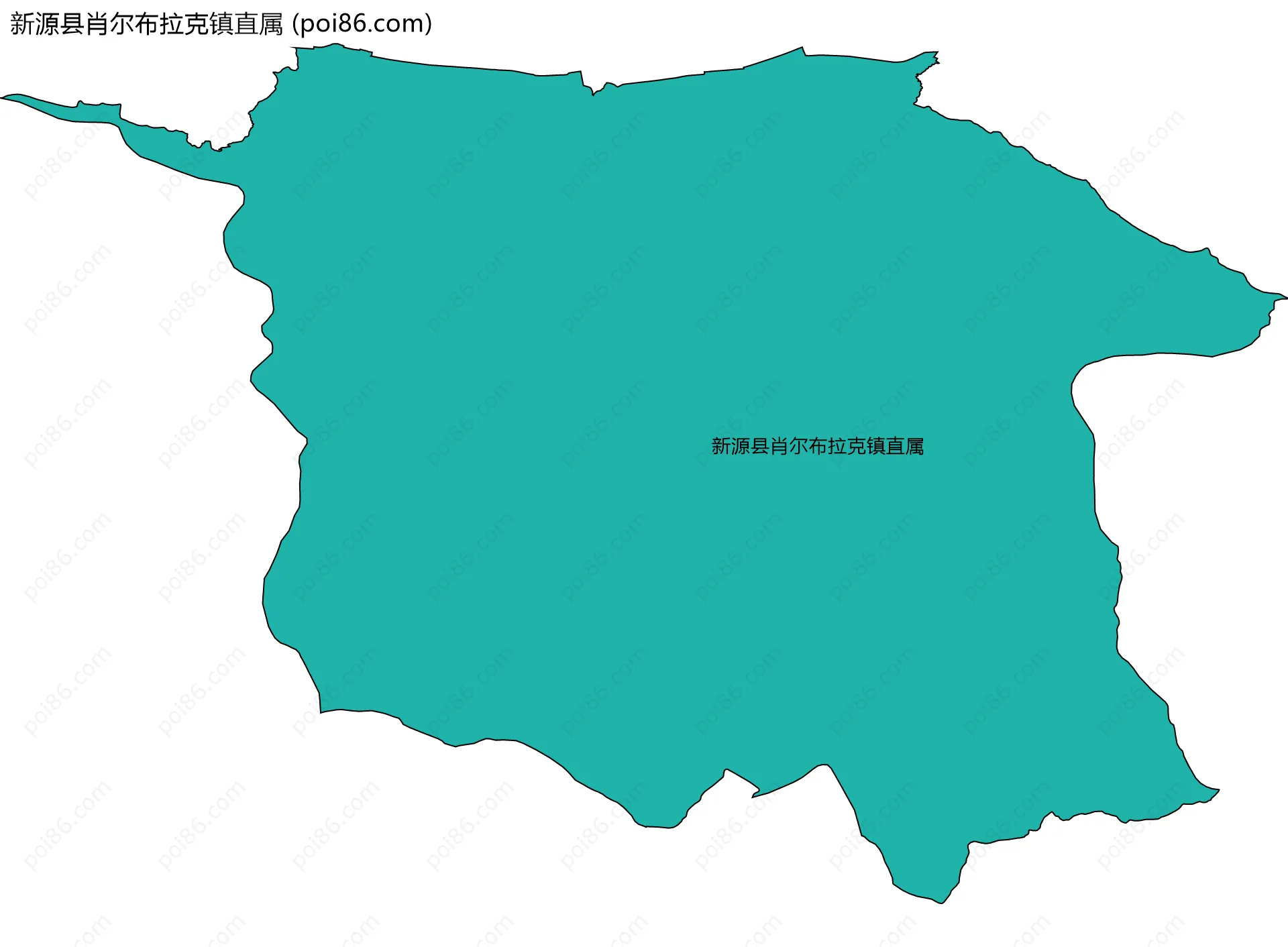 新源县肖尔布拉克镇直属边界地图