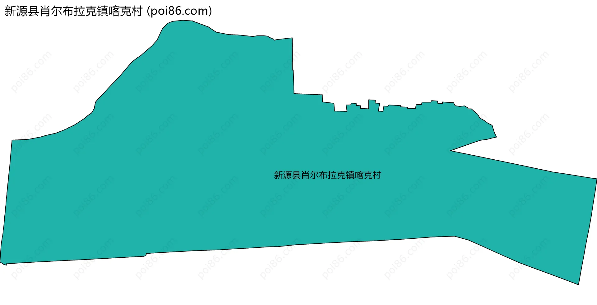 新源县肖尔布拉克镇喀克村边界地图