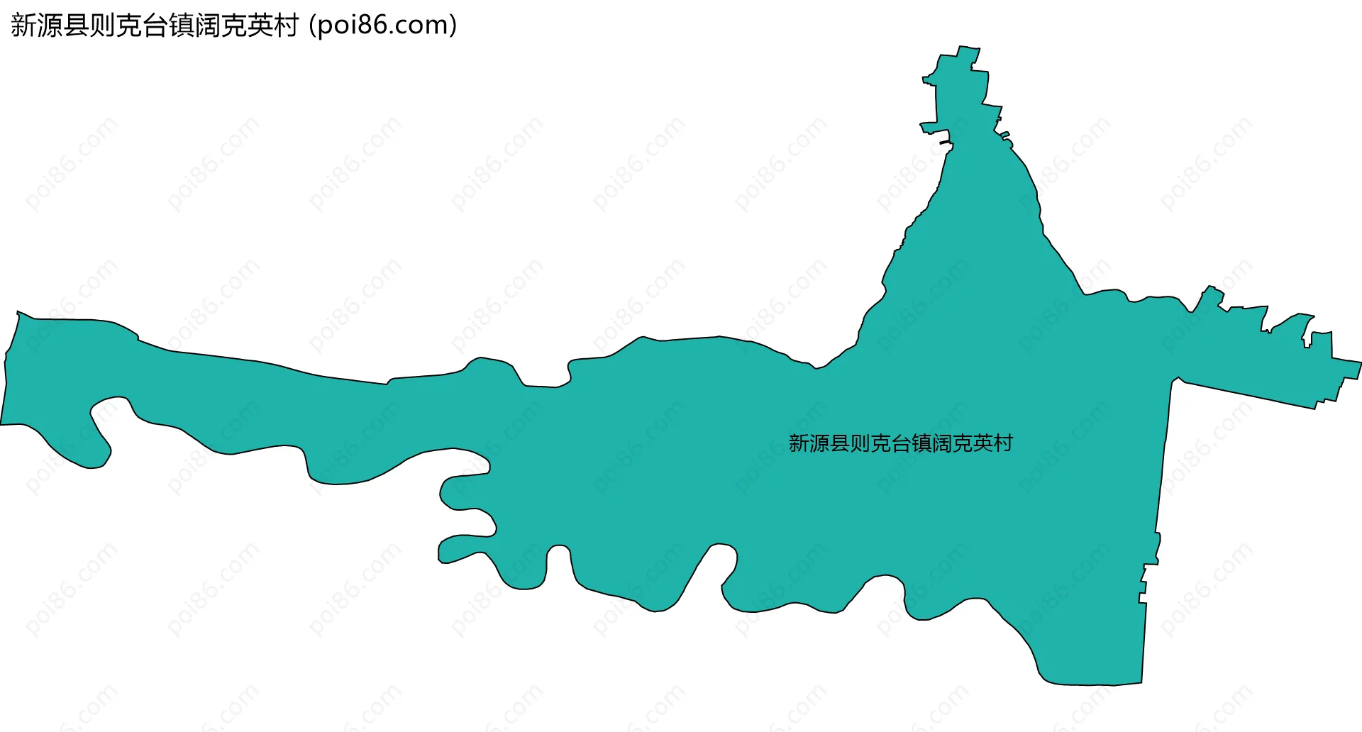 新源县则克台镇阔克英村边界地图