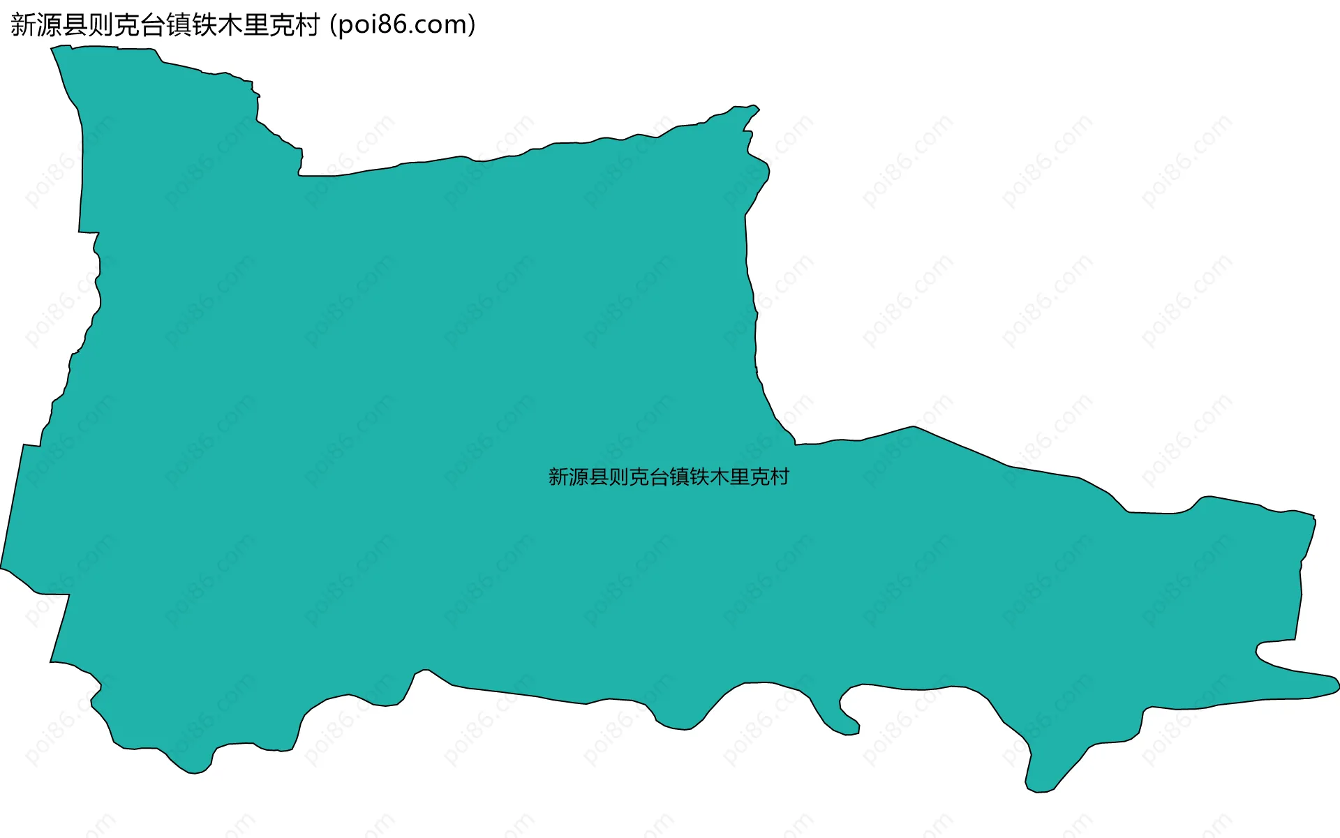 新源县则克台镇铁木里克村边界地图