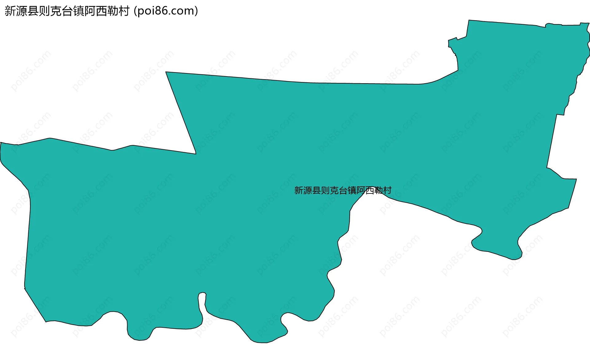 新源县则克台镇阿西勒村边界地图