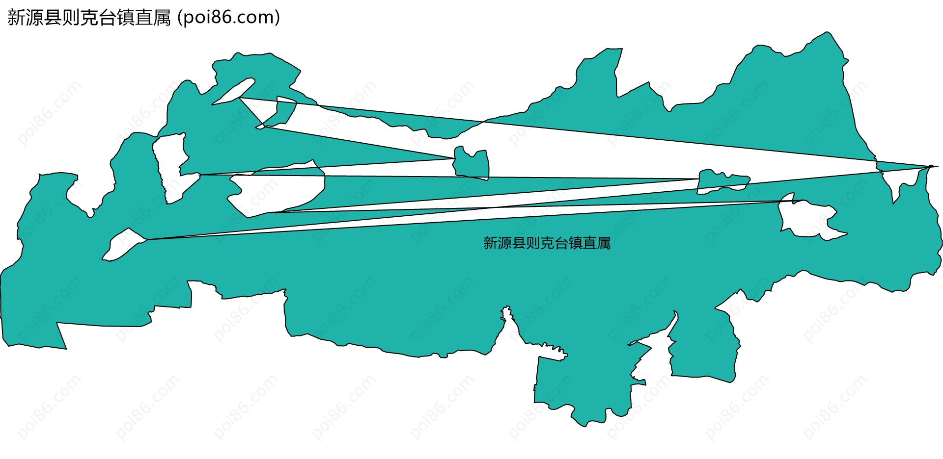 新源县则克台镇直属边界地图