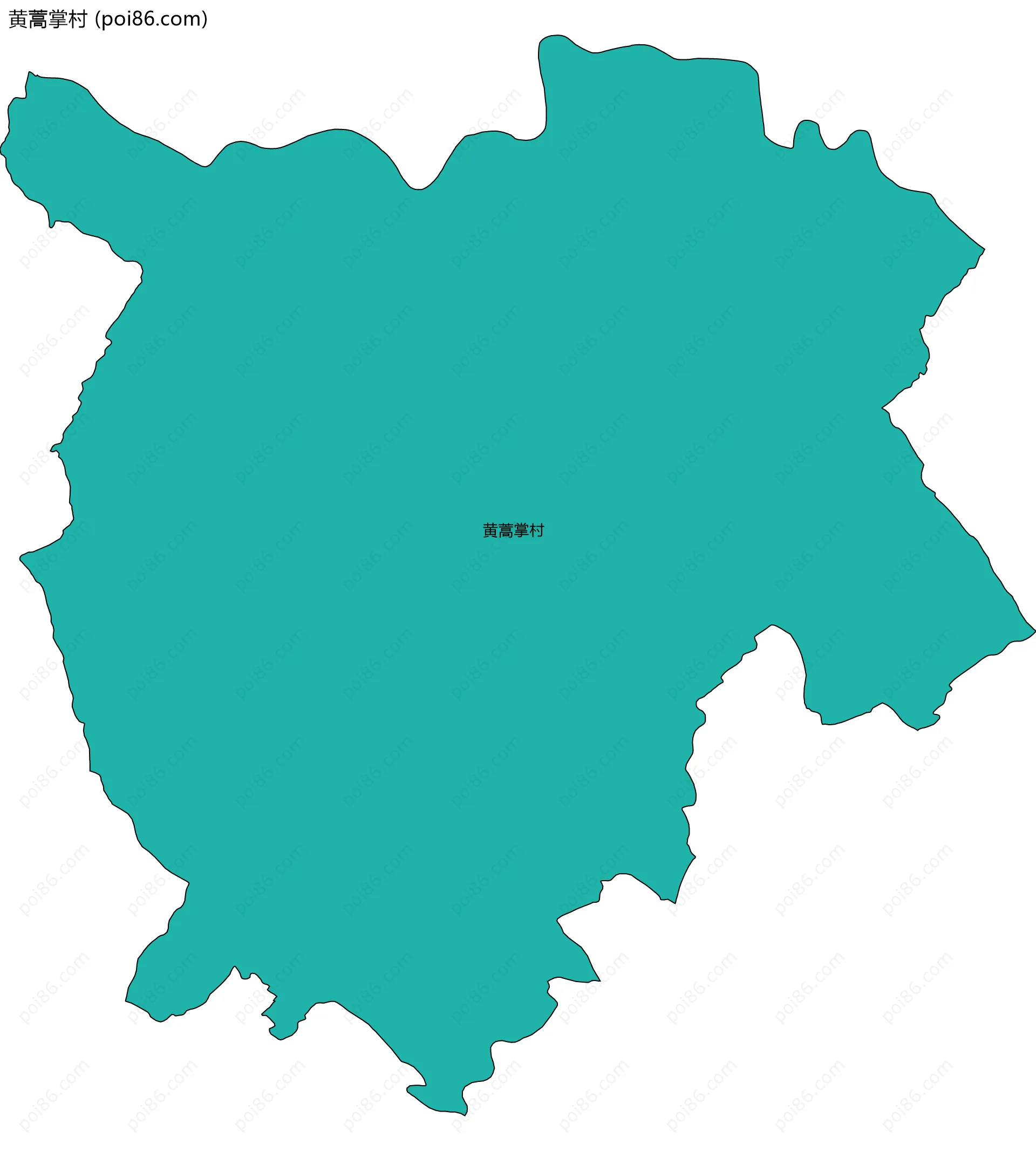 黄蒿掌村边界地图