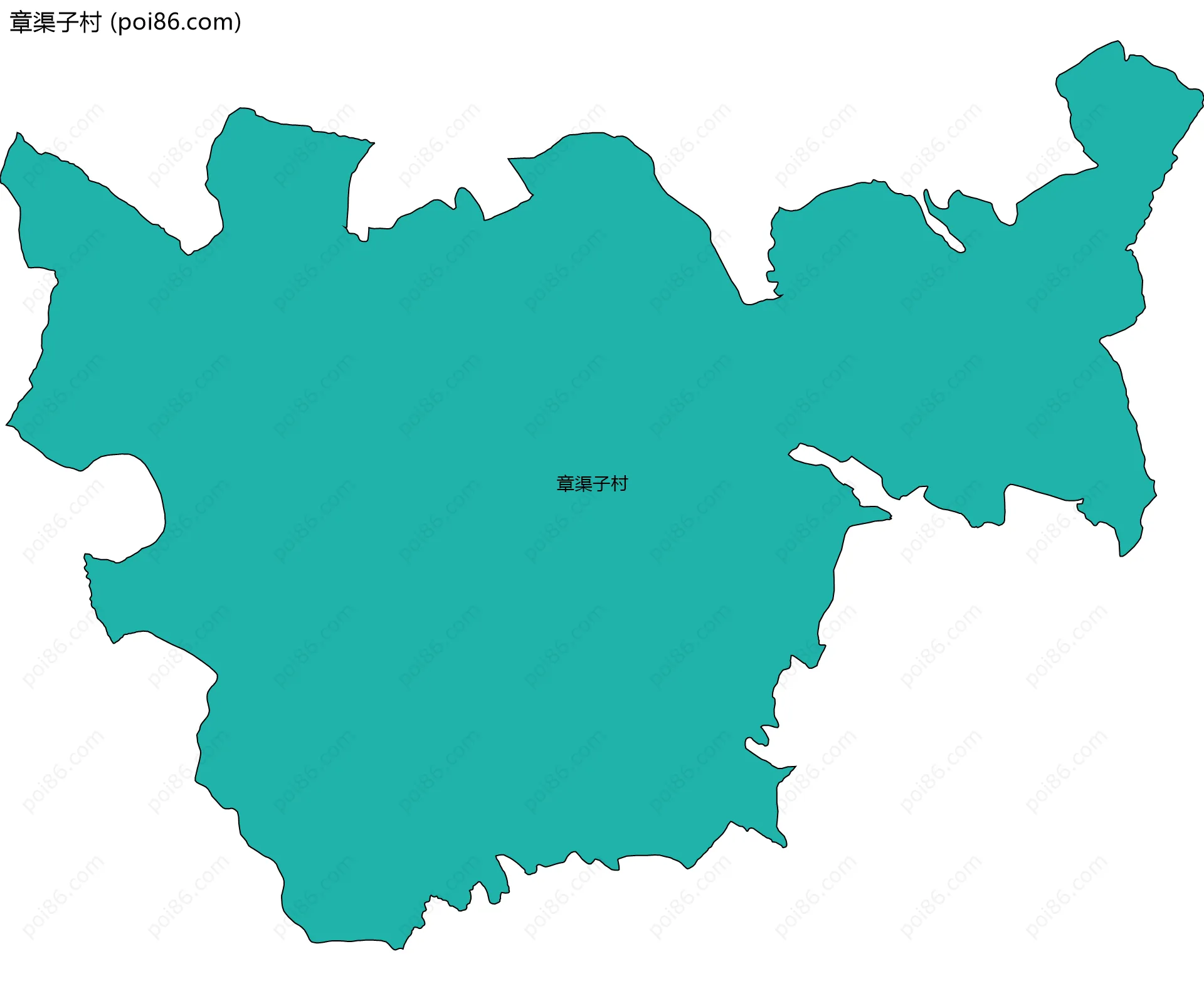 章渠子村边界地图