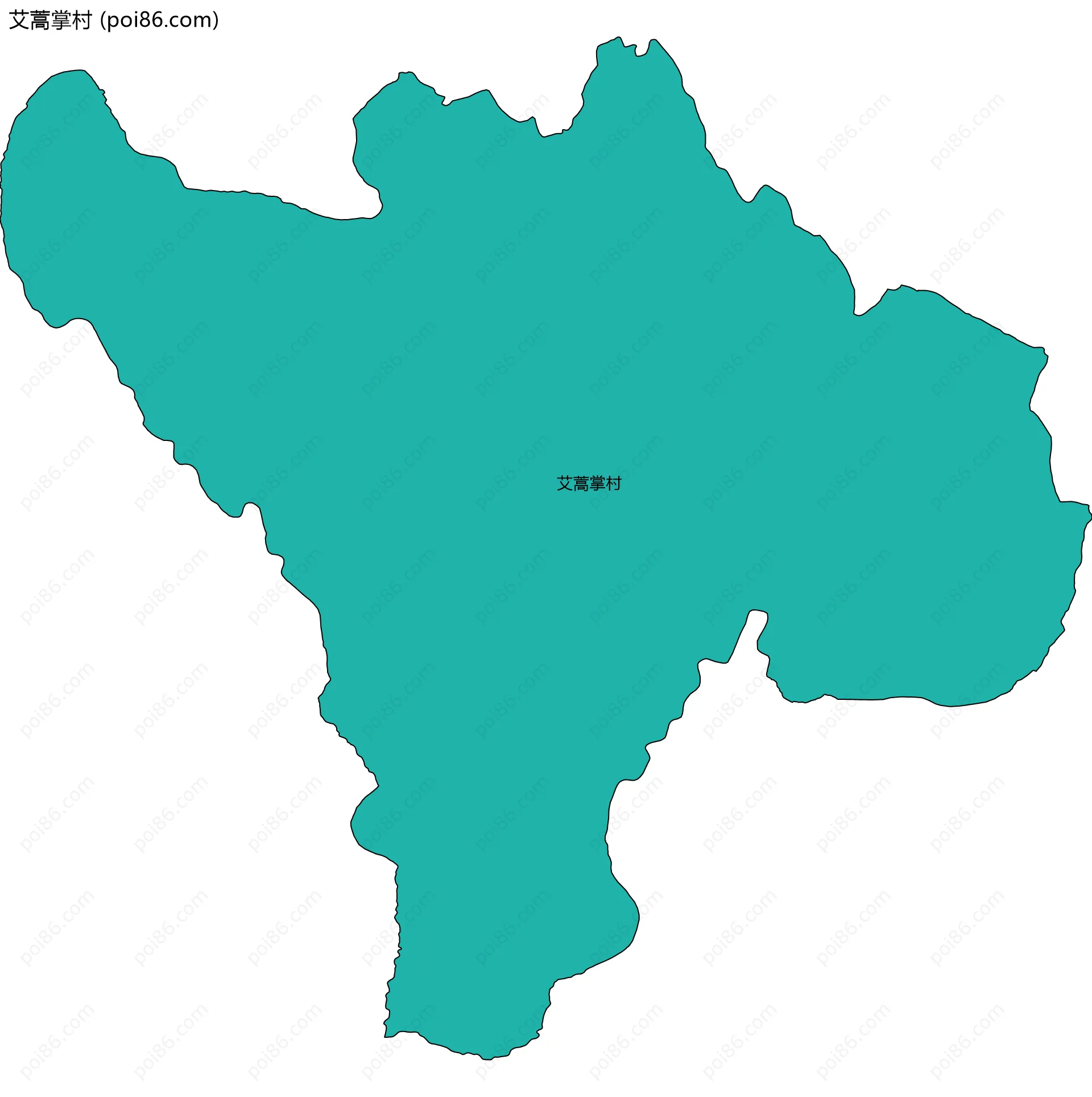 艾蒿掌村边界地图