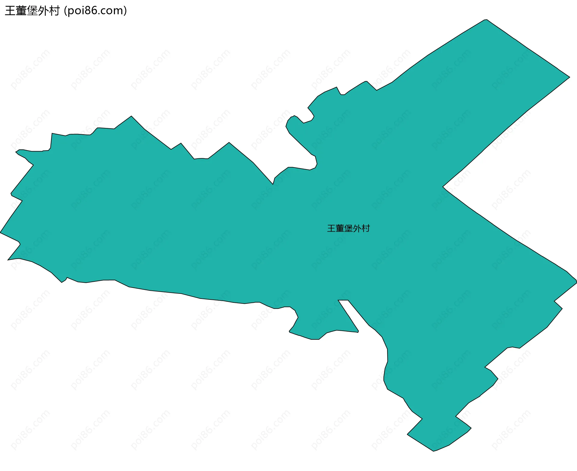 王董堡外村边界地图