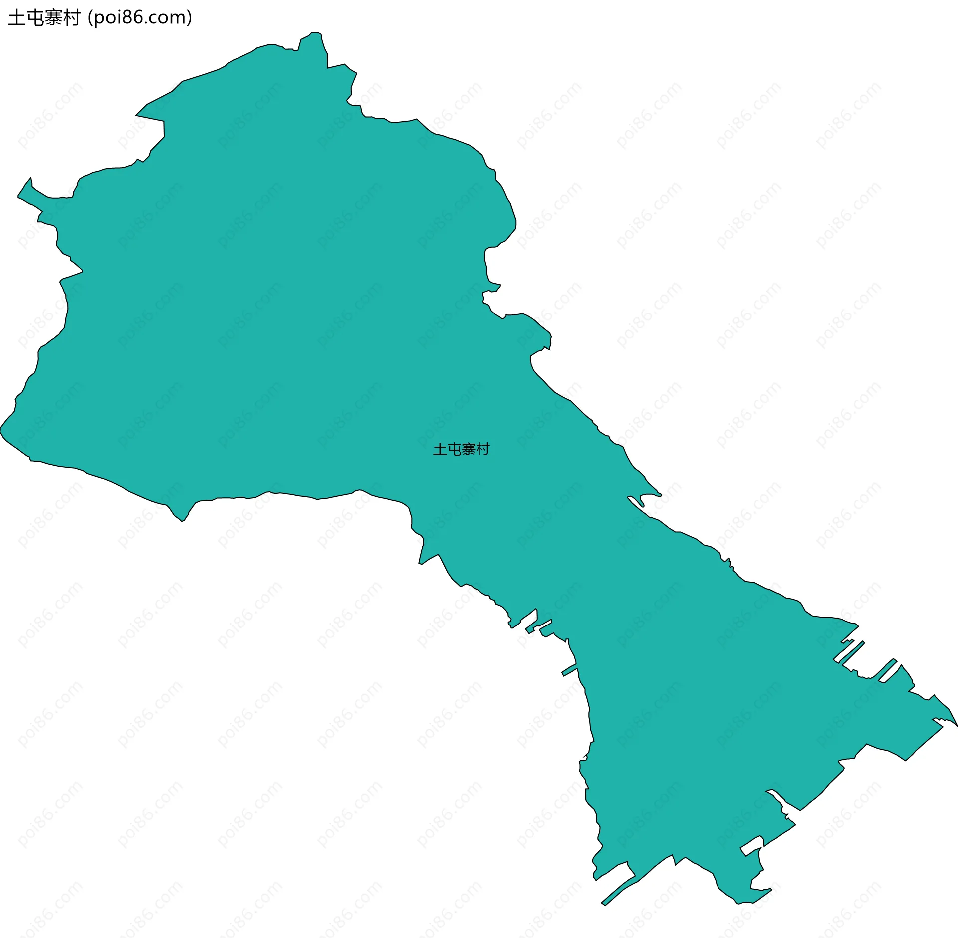 土屯寨村边界地图