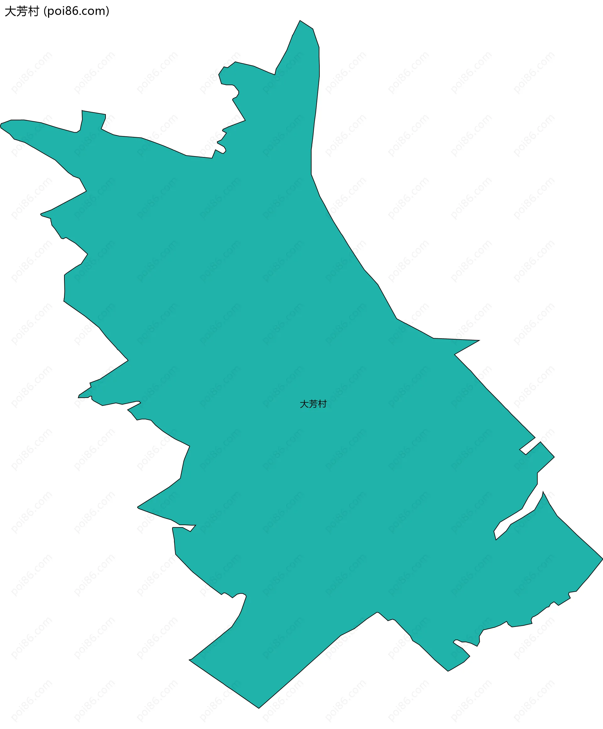 大芳村边界地图