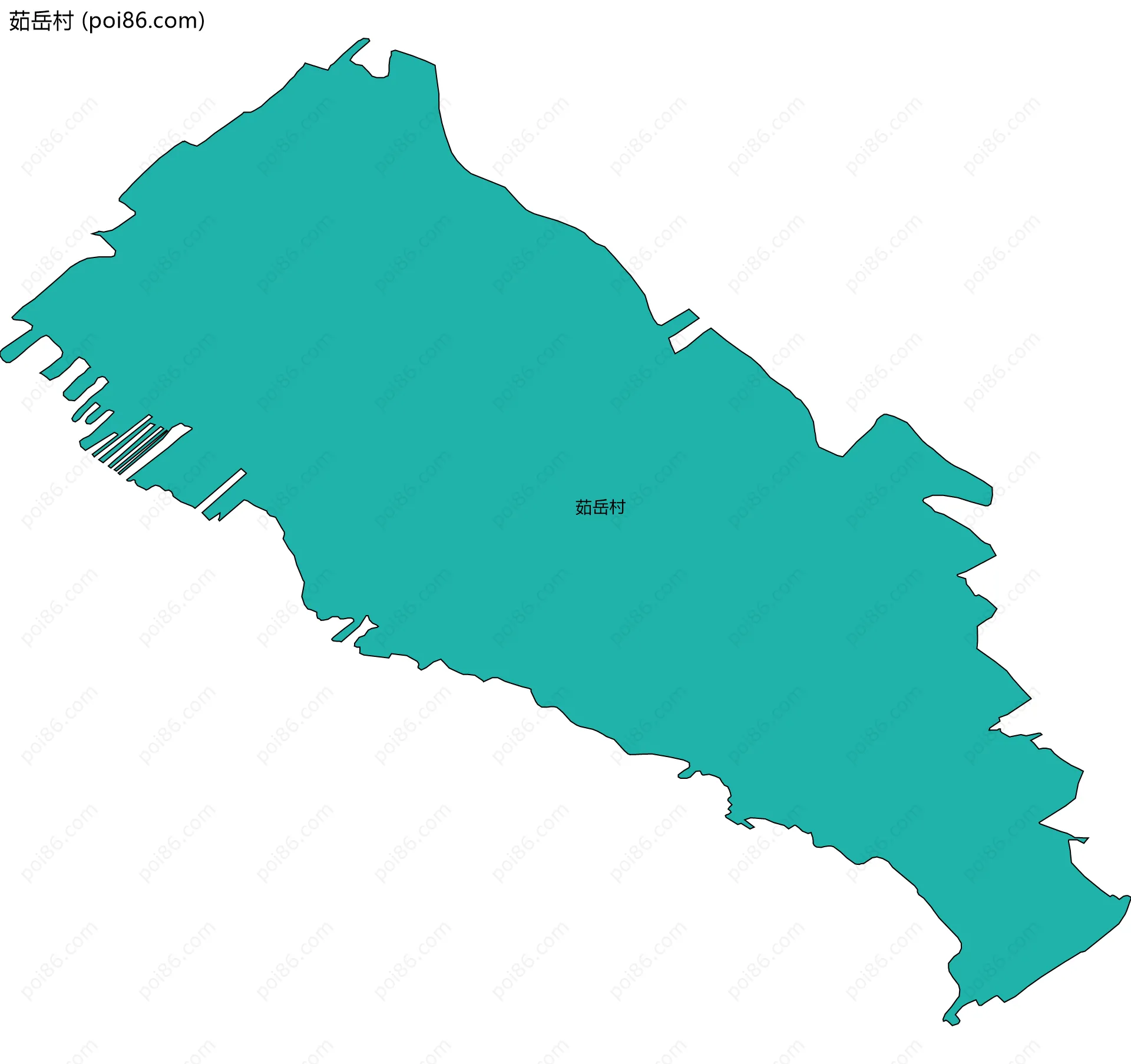 茹岳村边界地图