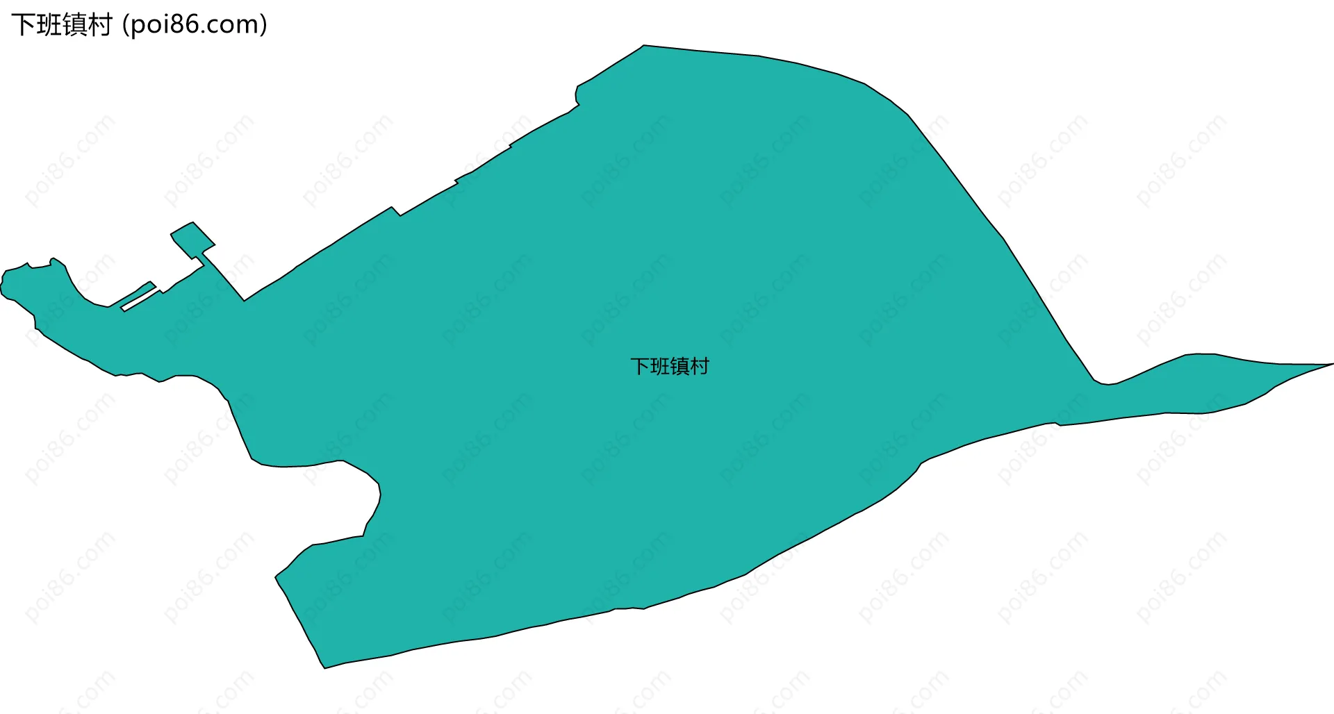 下班镇村边界地图