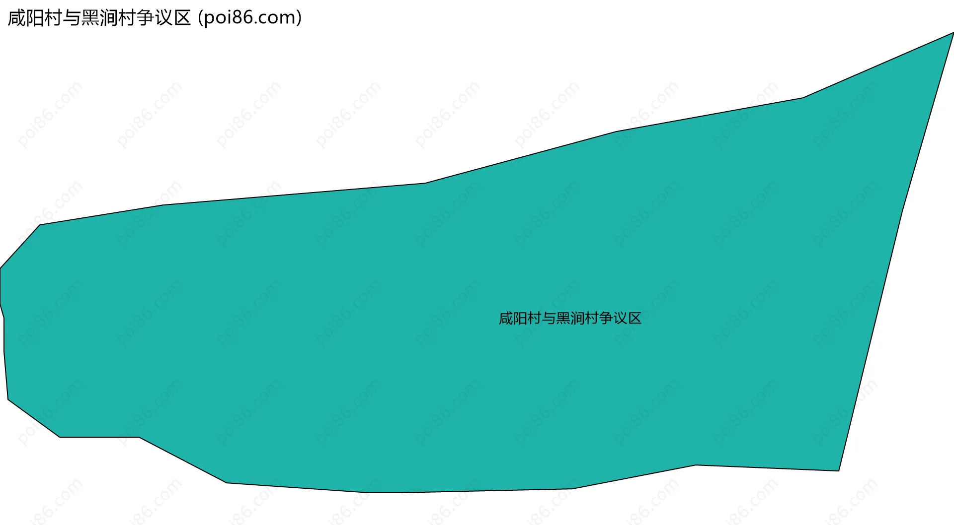咸阳村与黑涧村争议区边界地图