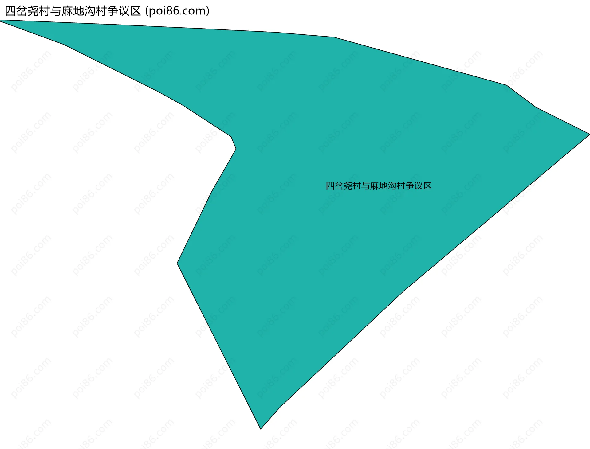 四岔尧村与麻地沟村争议区边界地图