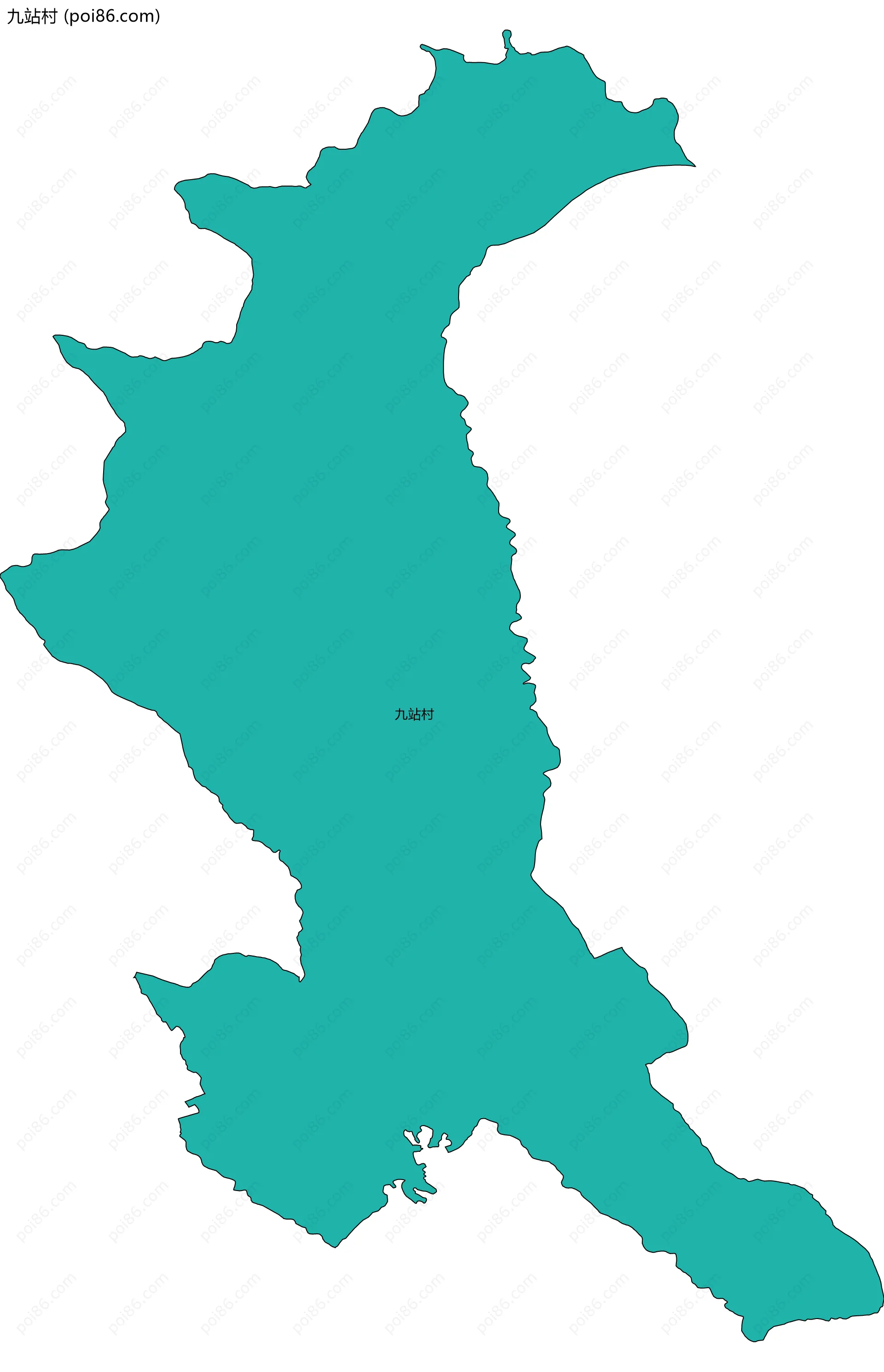 九站村边界地图