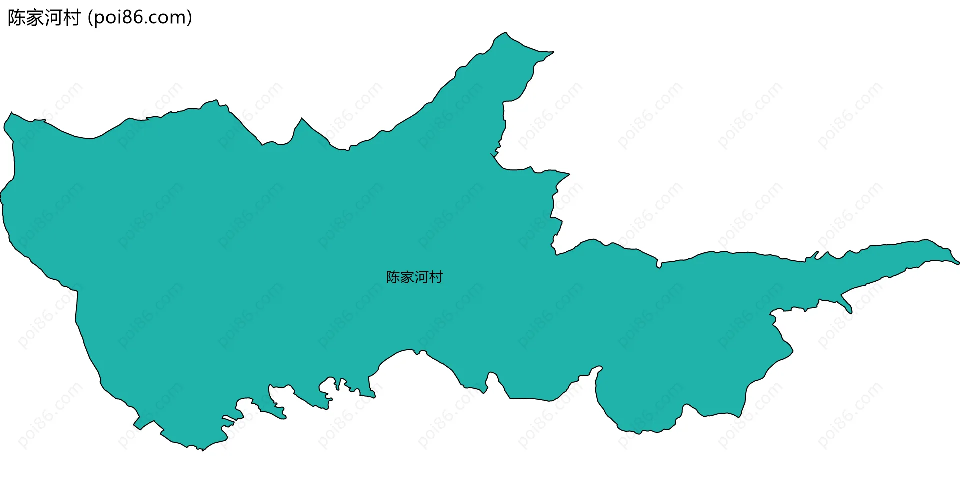 陈家河村边界地图