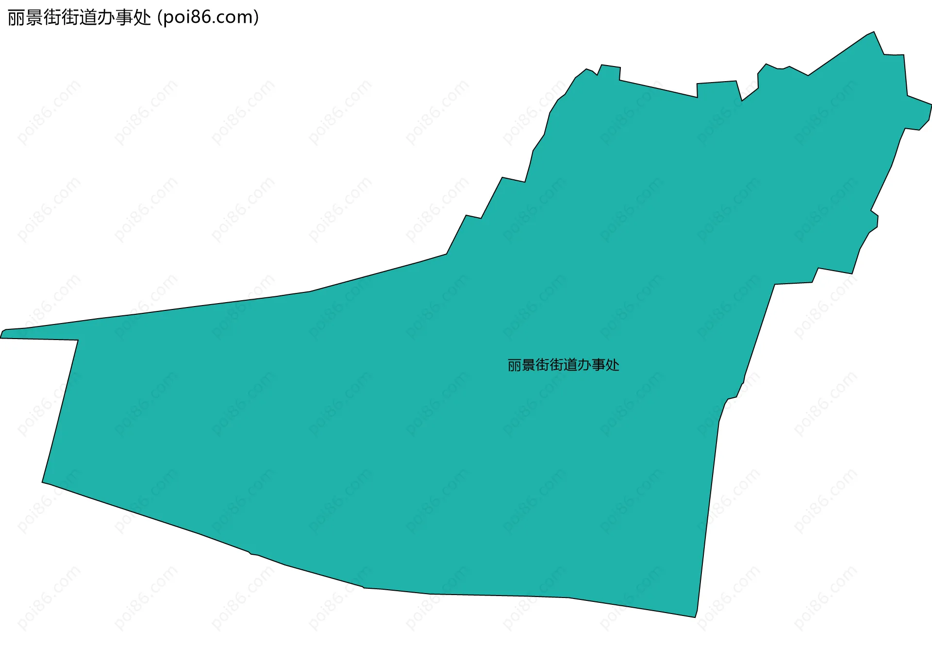 丽景街街道办事处边界地图